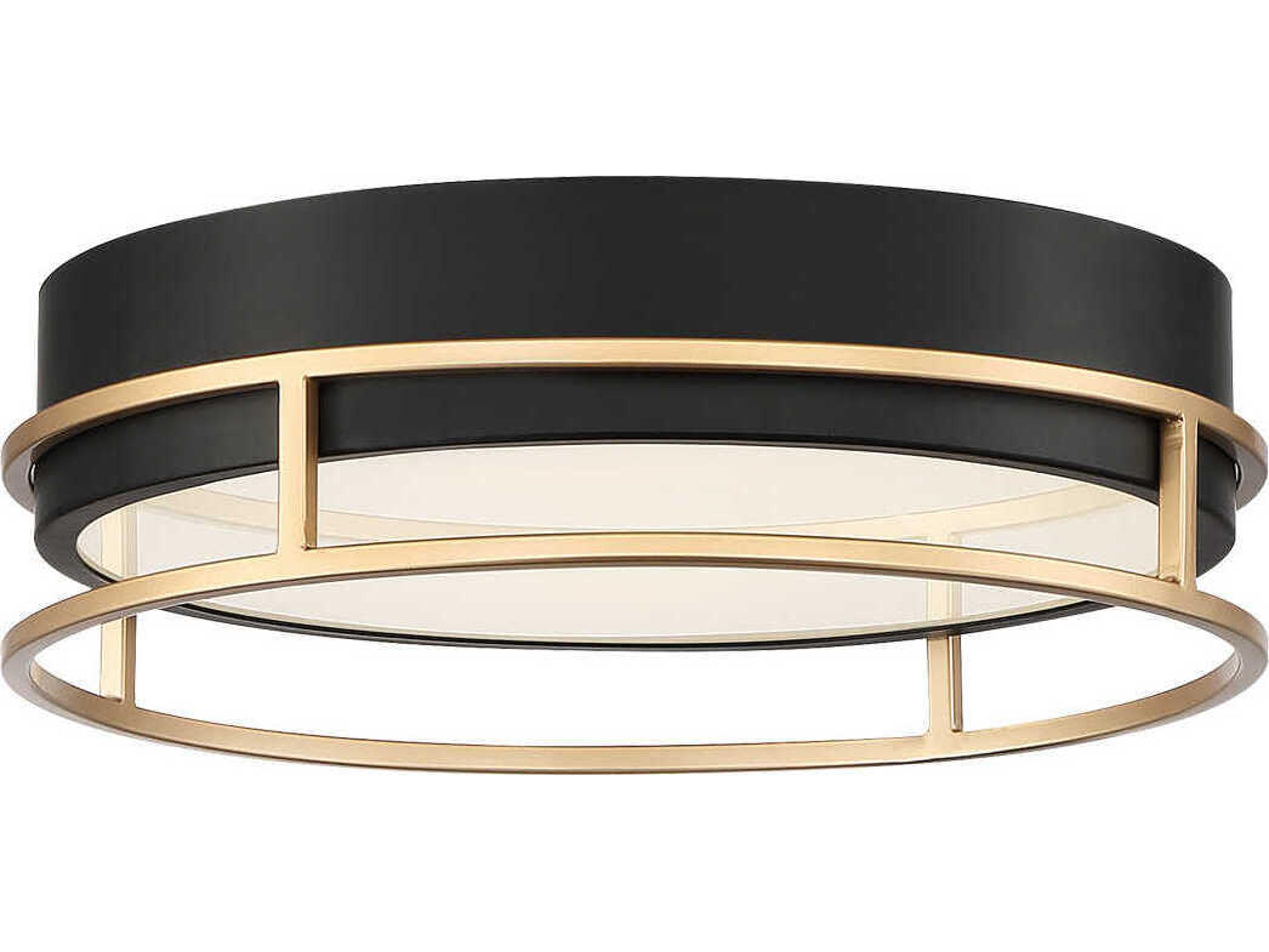 Eurofase Grafice Black Gold Round Flush Mount