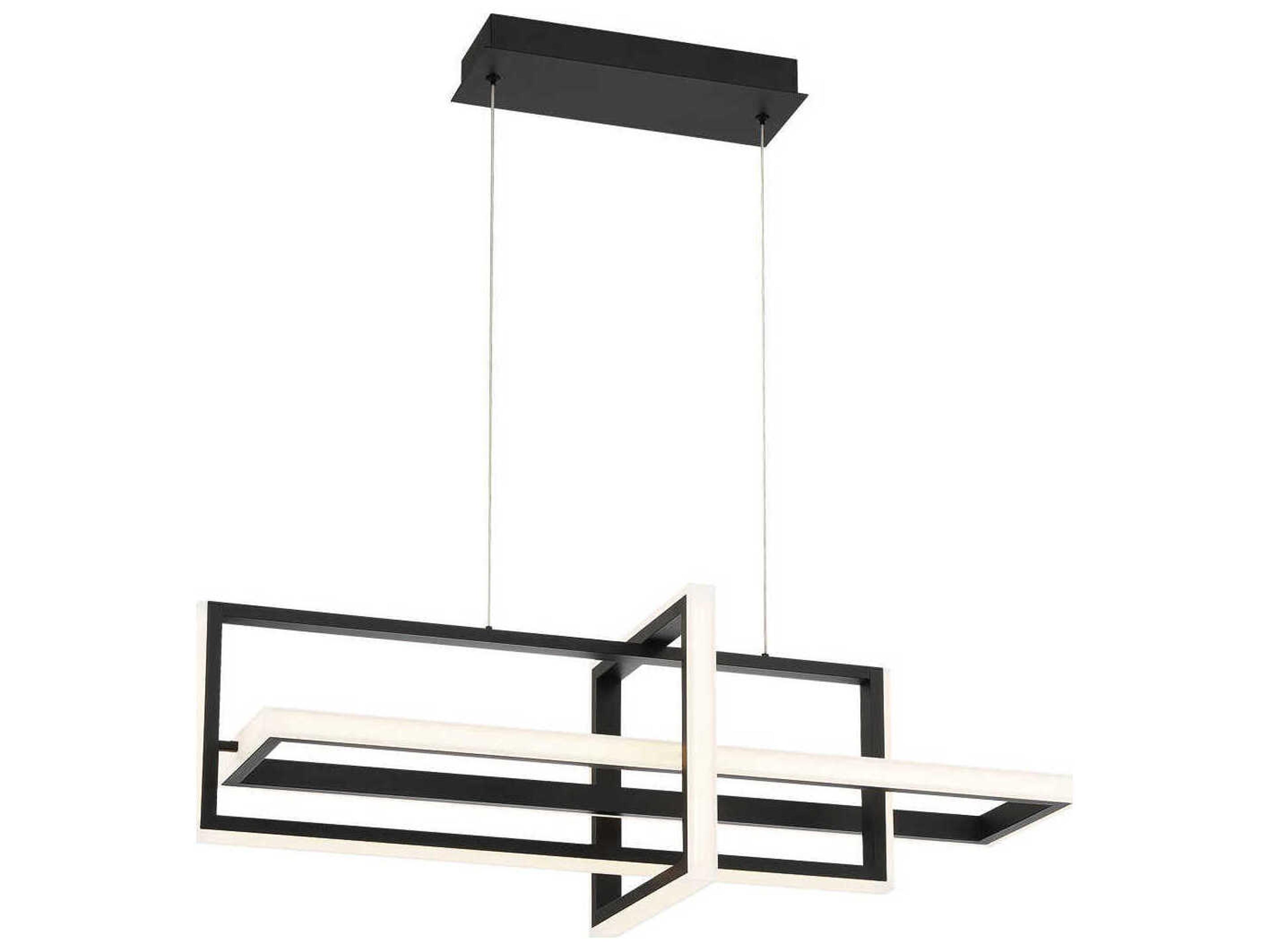 Eurofase Bordo Black Geometric Island Pendant