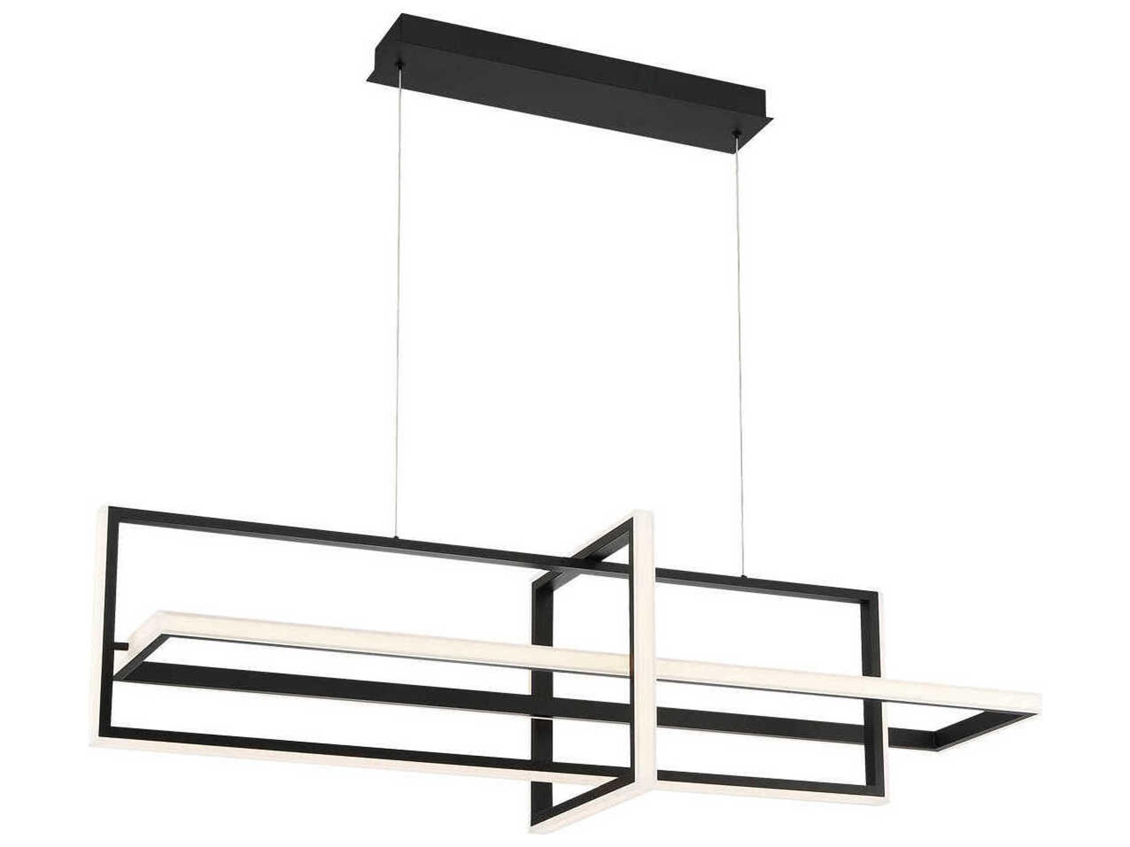 Eurofase Bordo Black Geometric Island Pendant