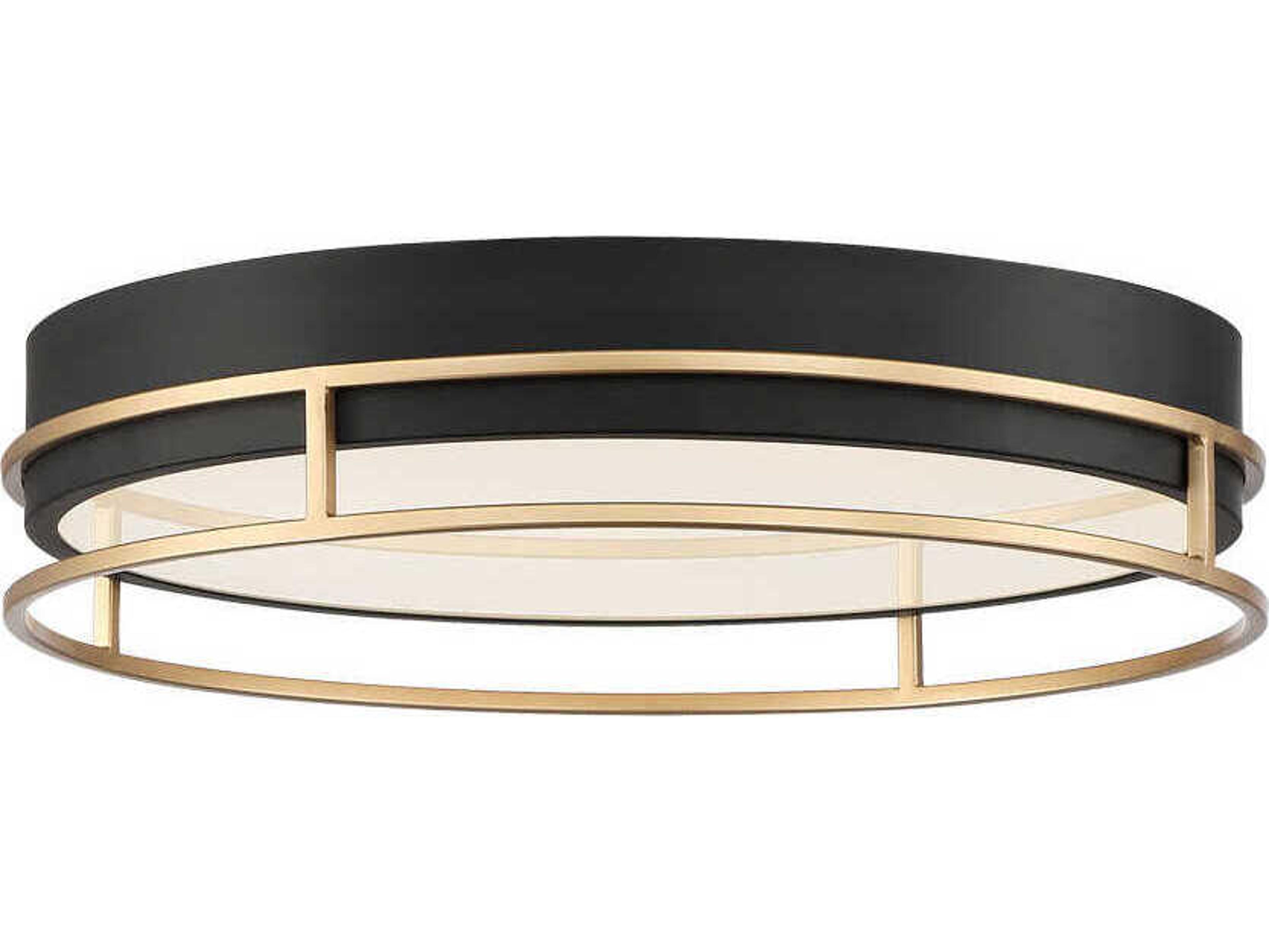 Eurofase Grafice Black Brass Round Flush Mount