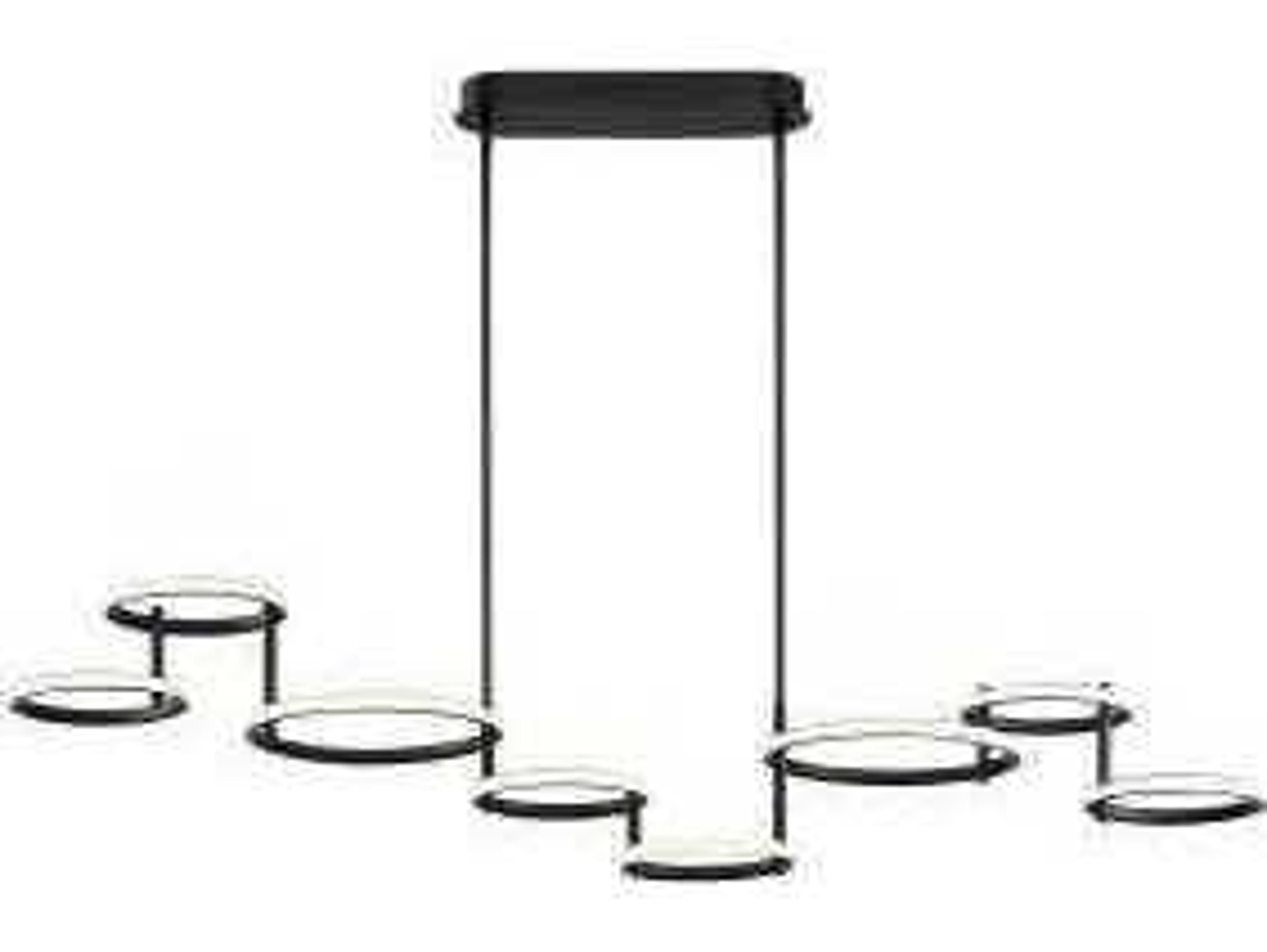 Eurofase Giro Black Geometric Round Island Pendant