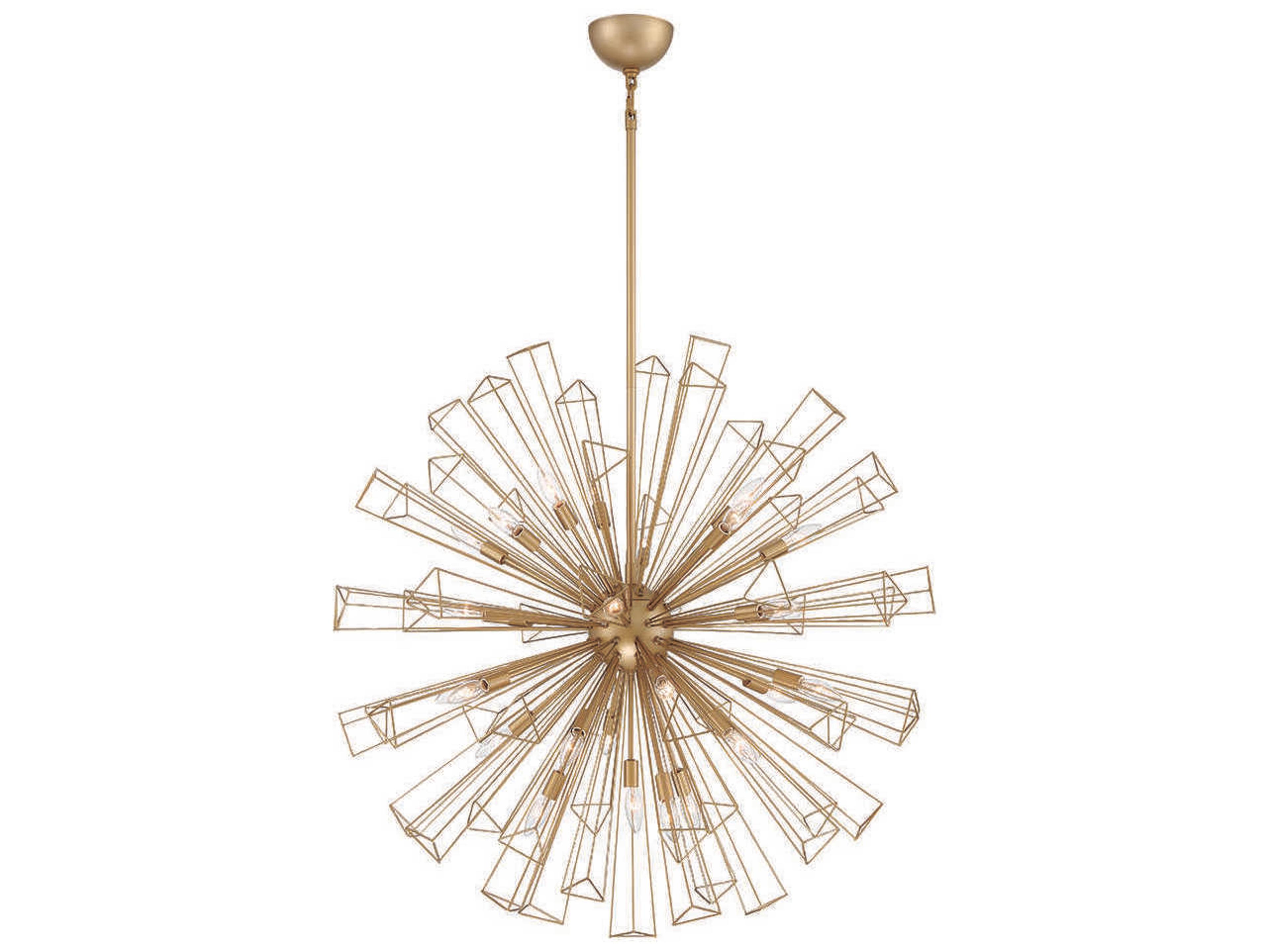 Eurofase Dendelio 29-Light Gold Geometric Linear Pendant