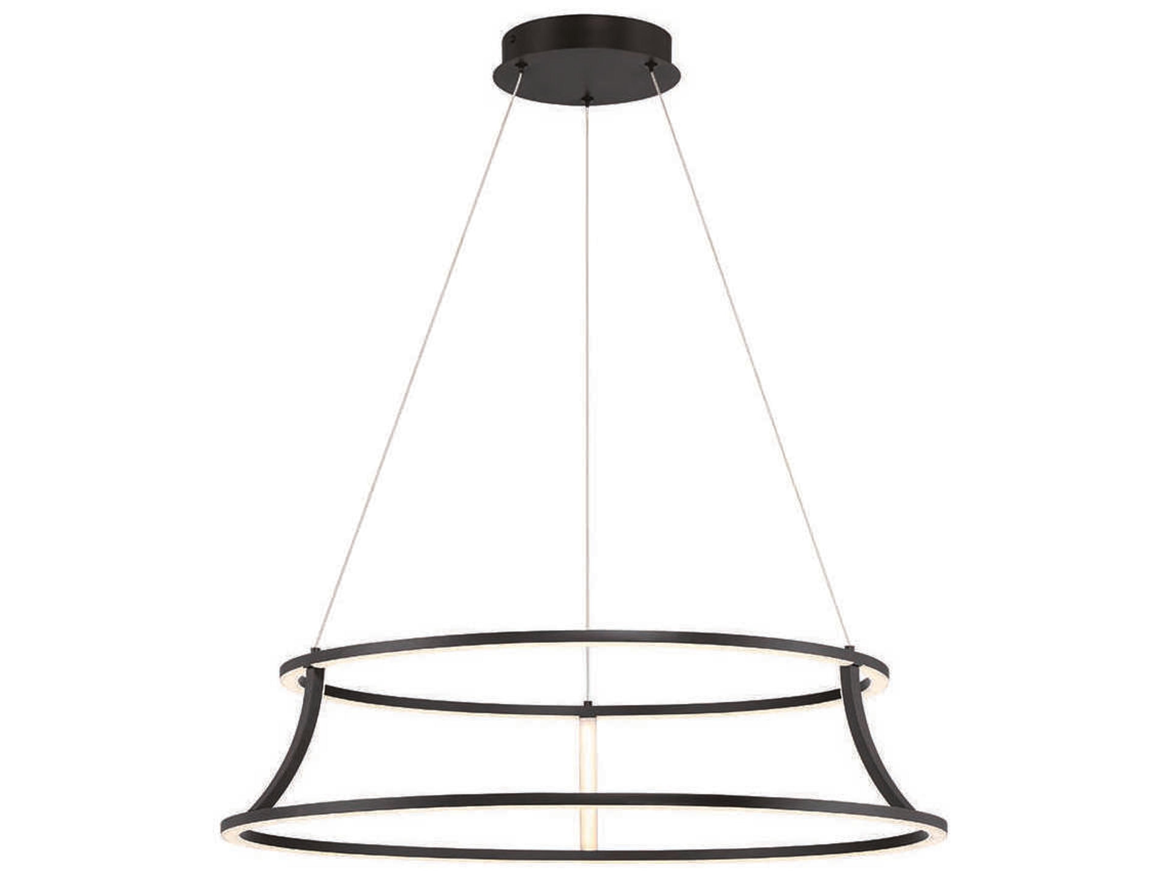 Eurofase Cadoux 1-Light Black LED Empire Linear Pendant