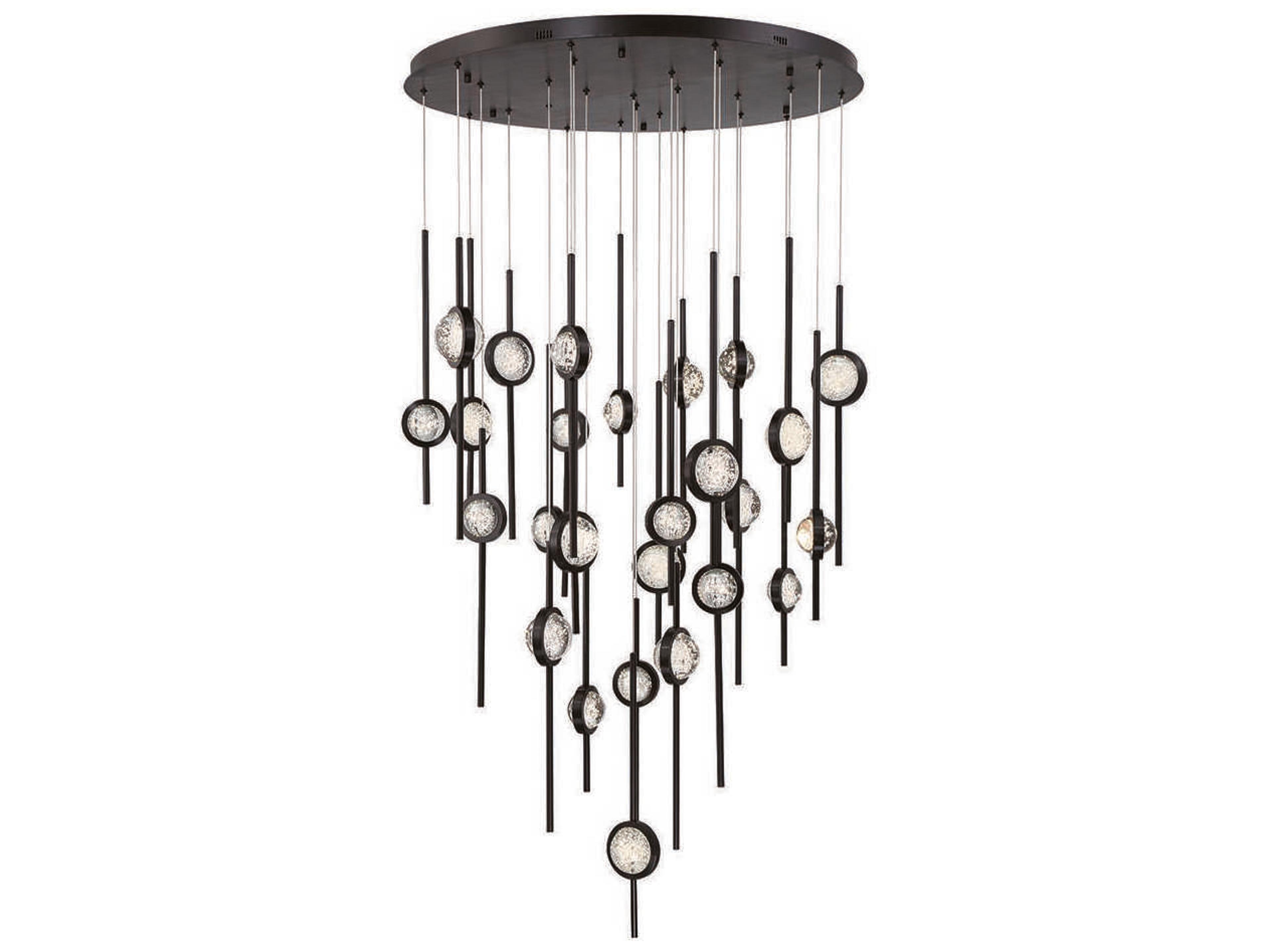 Eurofase Barletta 26-Light Black LED Linear Pendant