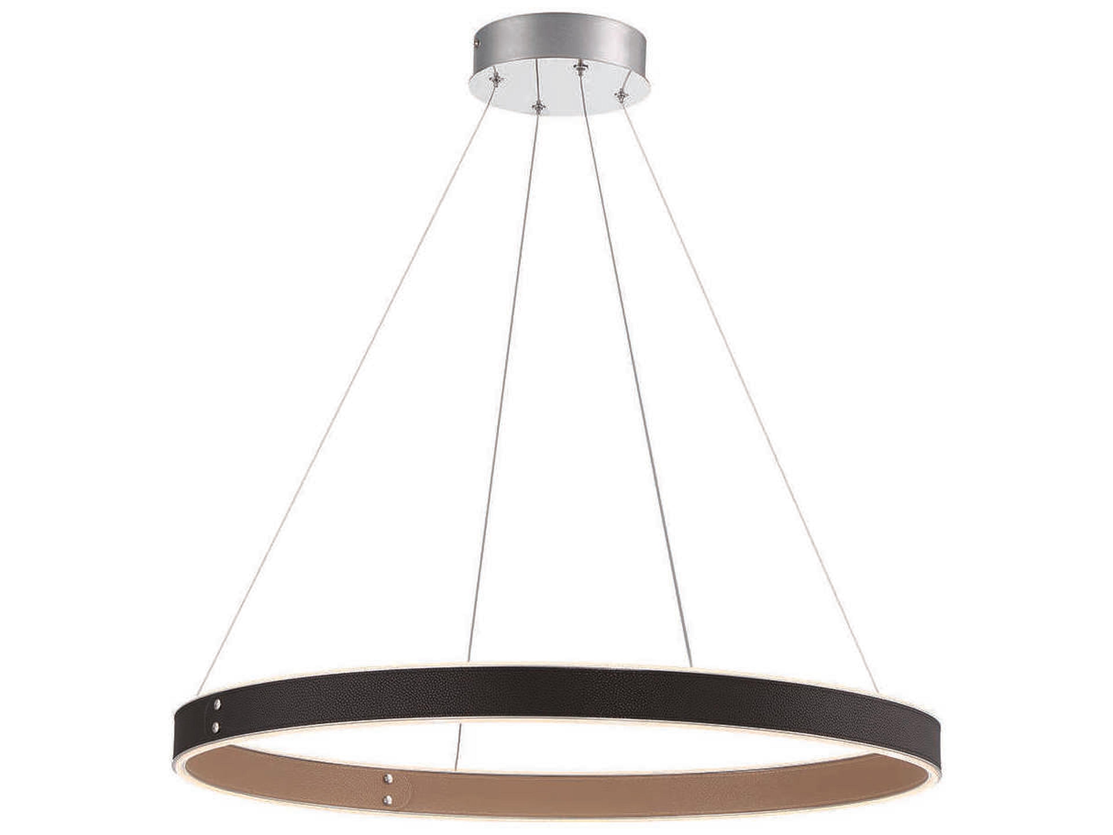 Verdura 1-Light Black Brown LED Linear Round Pendant