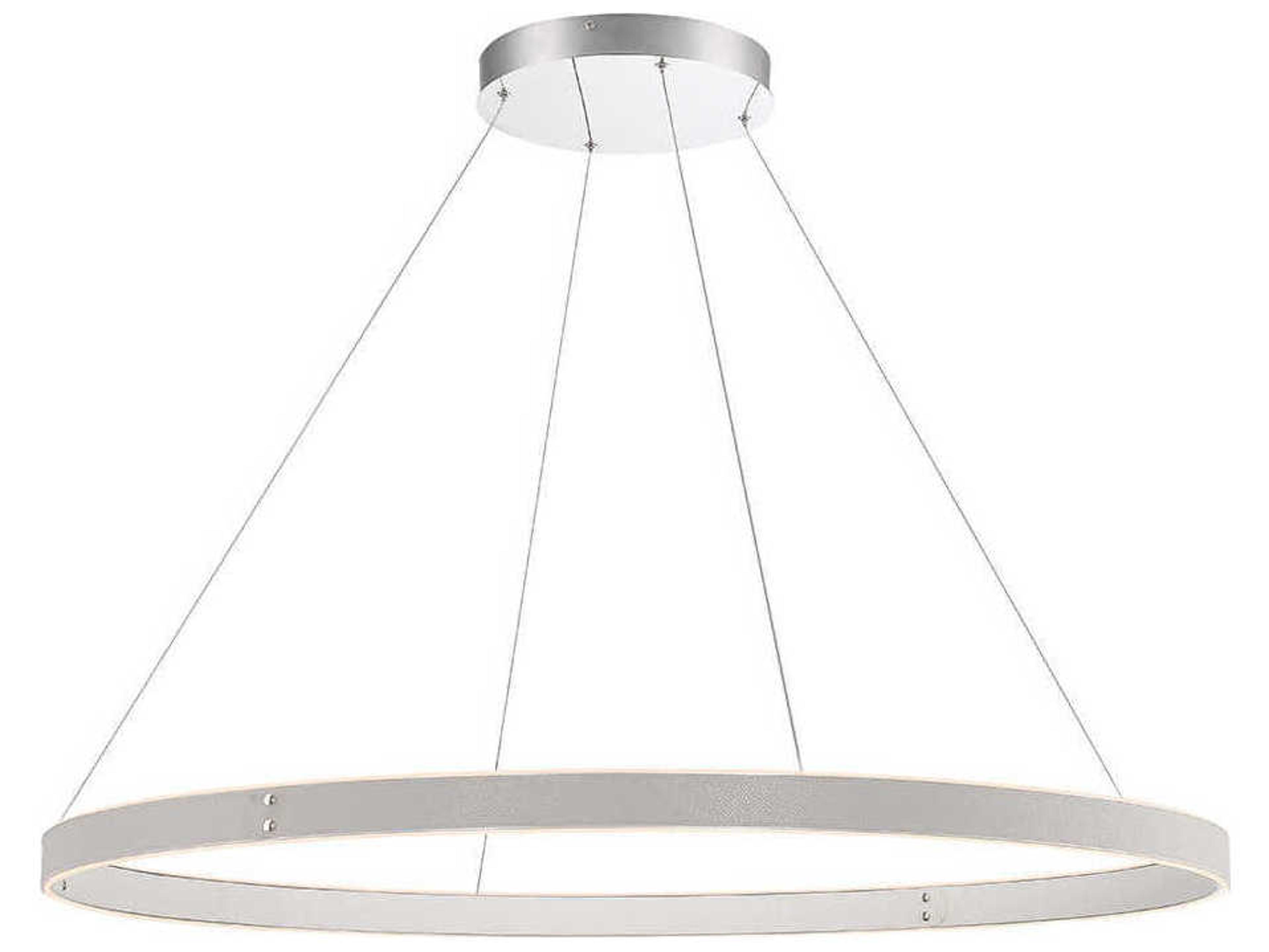 Eurofase Verdura 1-Light Grey White LED Linear Round Pendant
