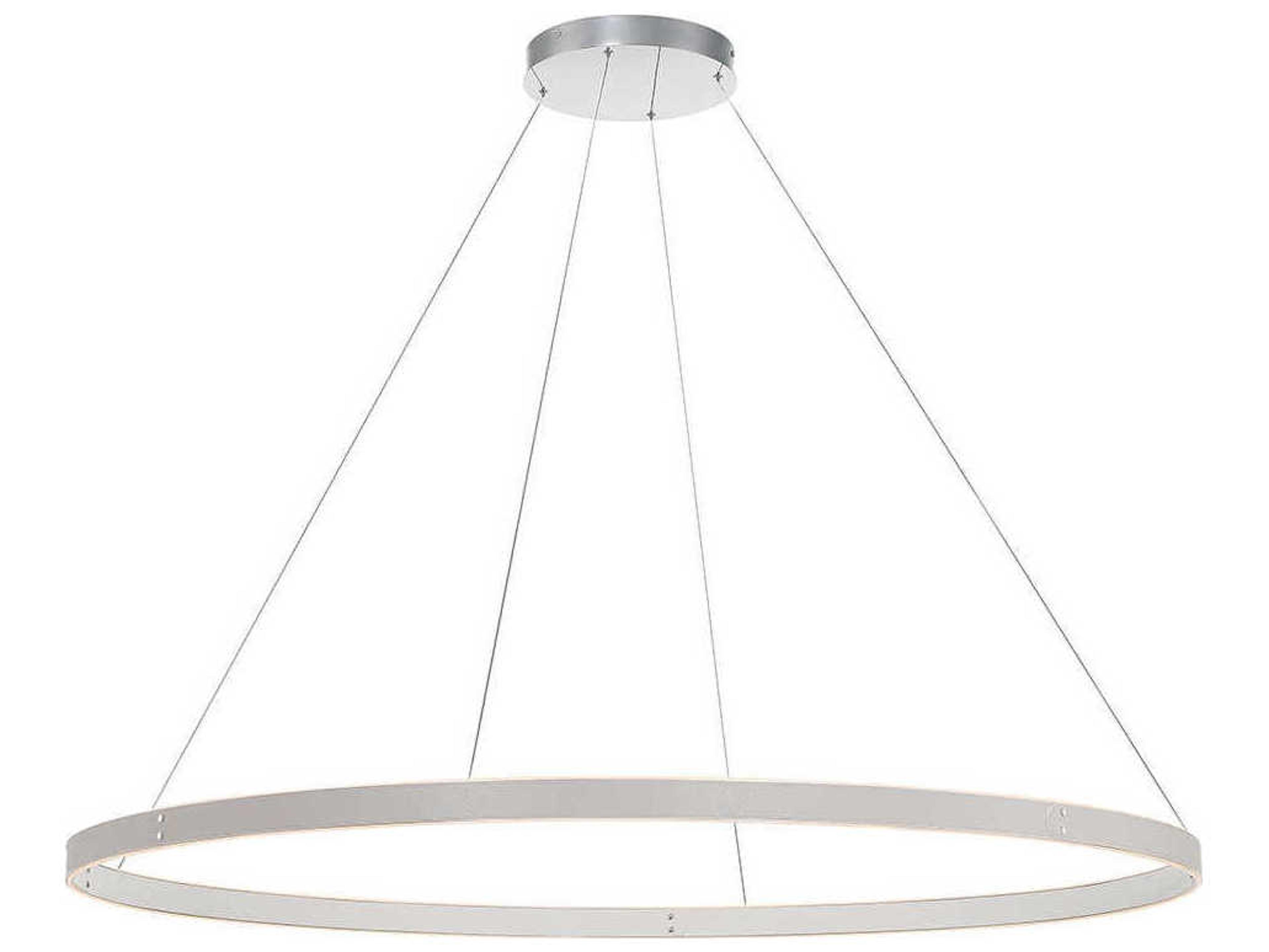 Eurofase Verdura 1-Light Grey White LED Linear Round Pendant