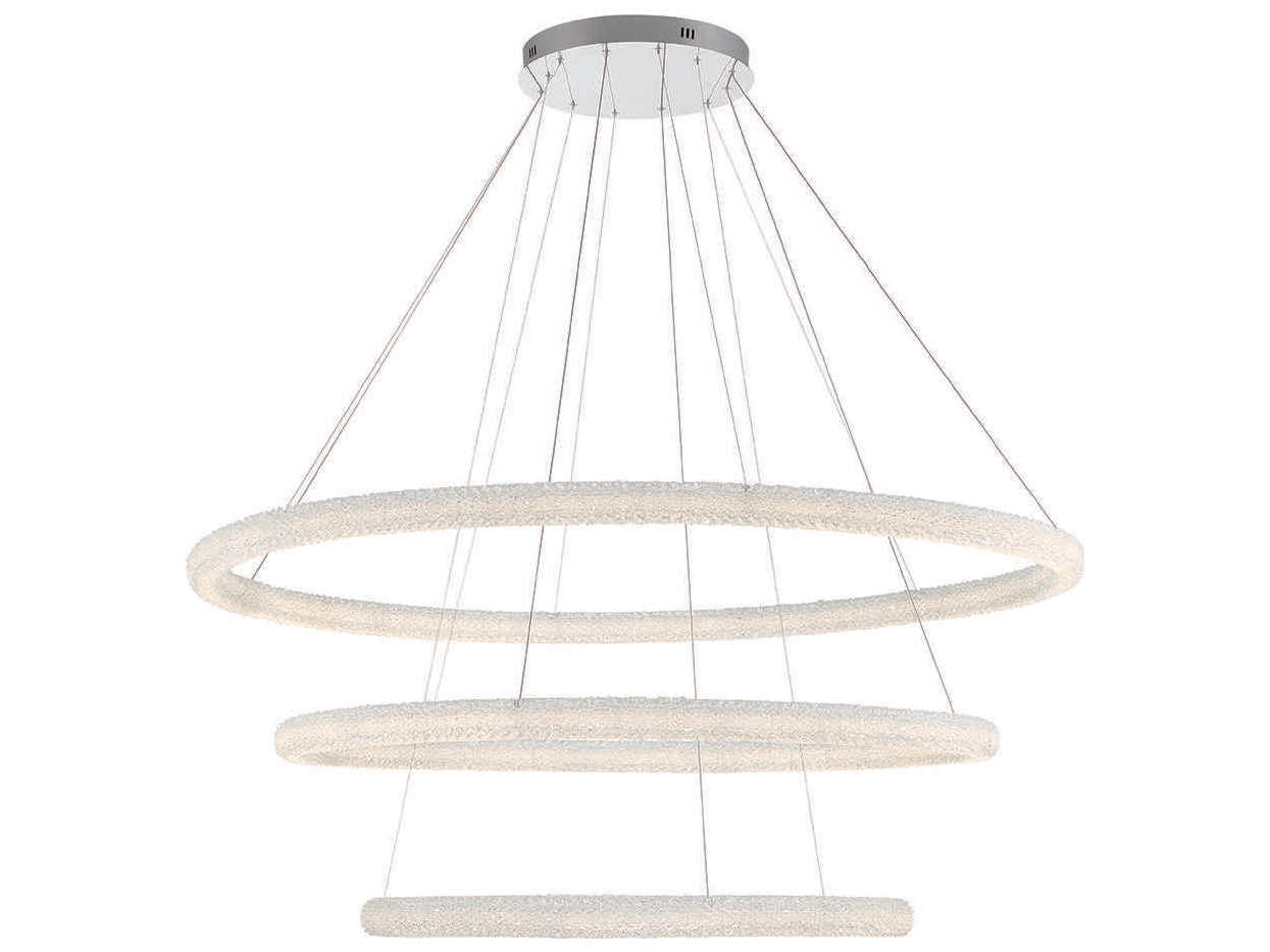 Eurofase Sassi 1-Light Chrome Crystal LED Linear Chandelier