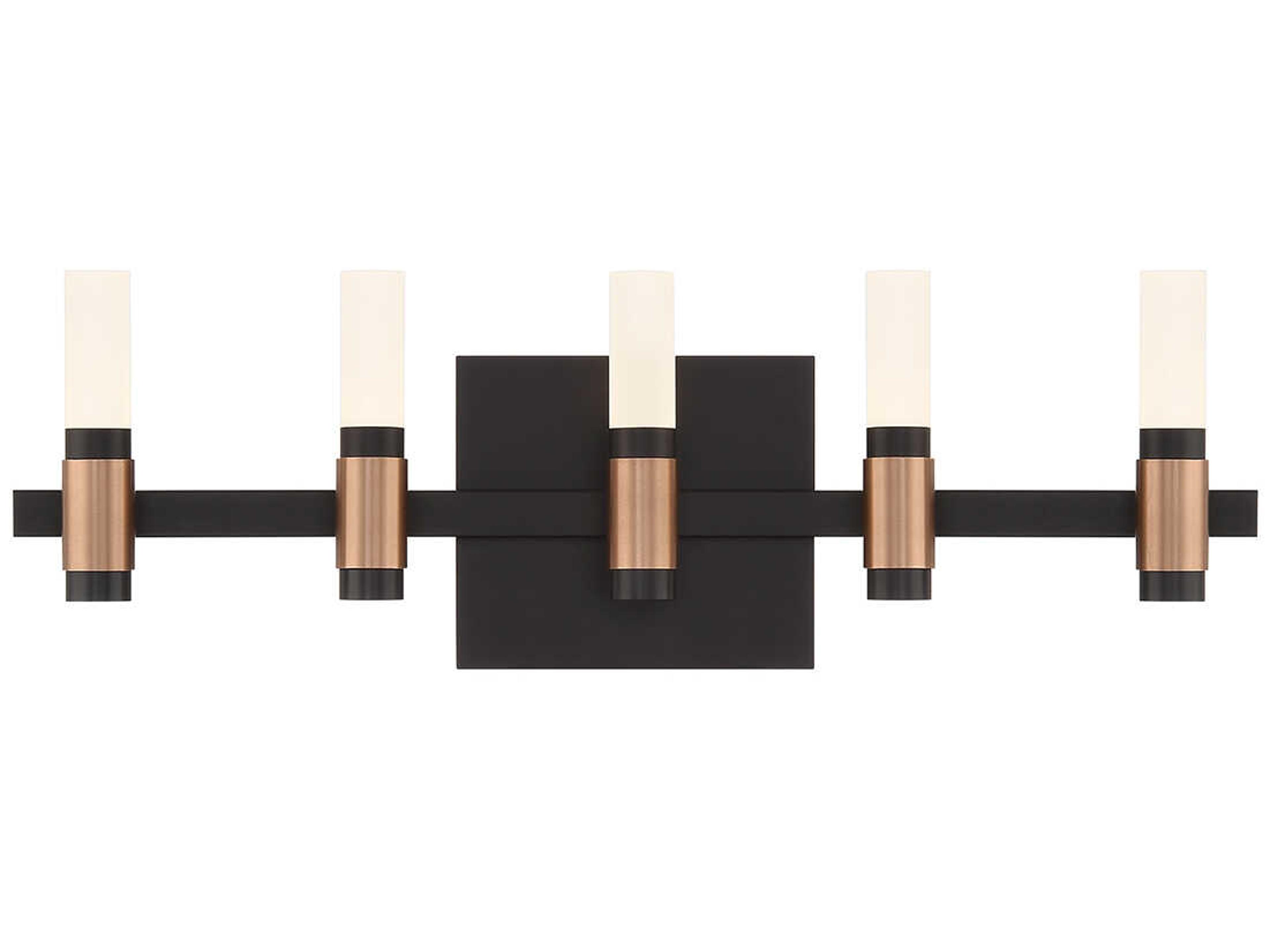 Eurofase Albany 10-Light Black Brass LED Vanity Light