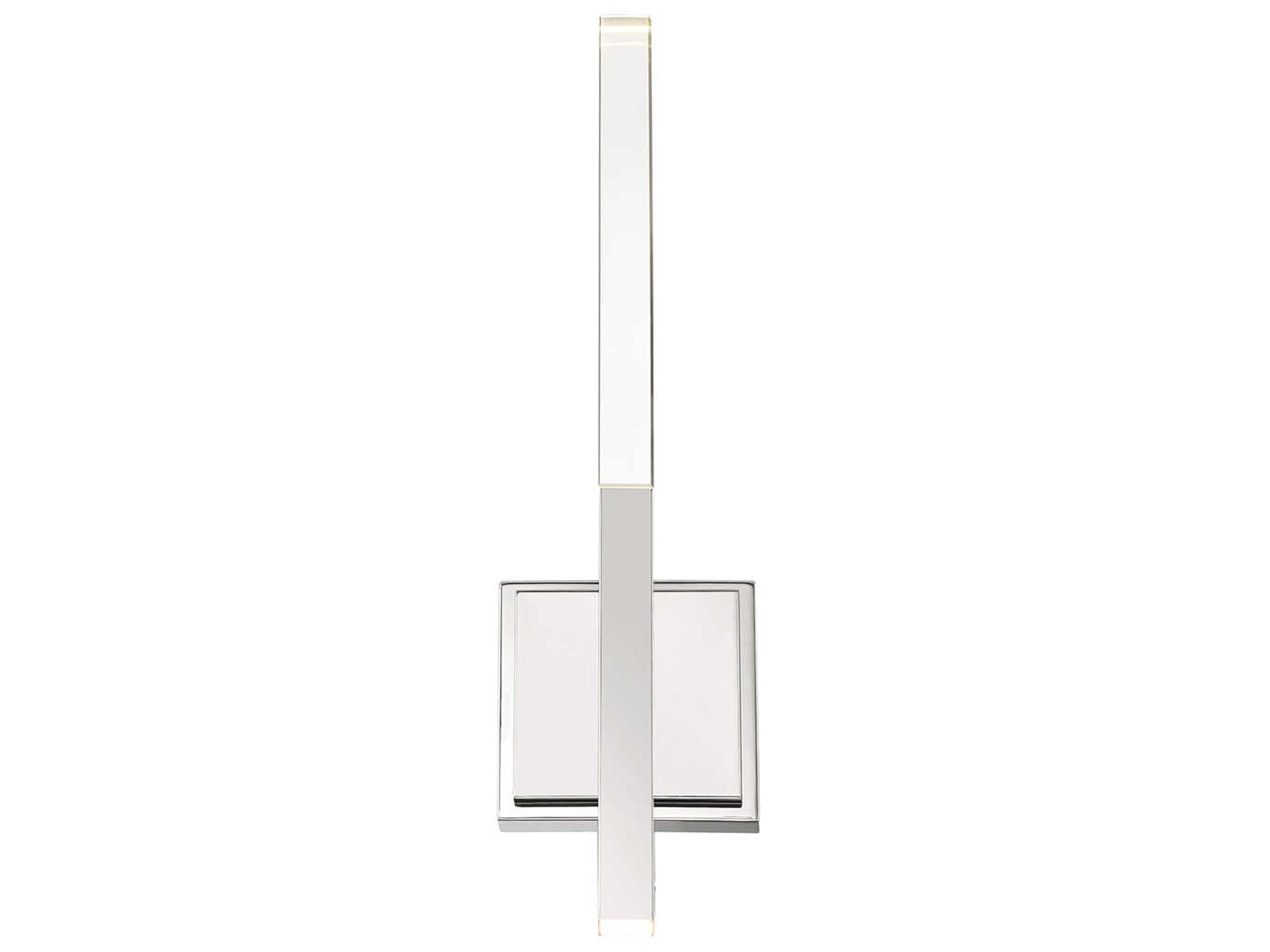 Eurofase Benicio 2-Light Polished Nickel Glass LED Wall Sconce