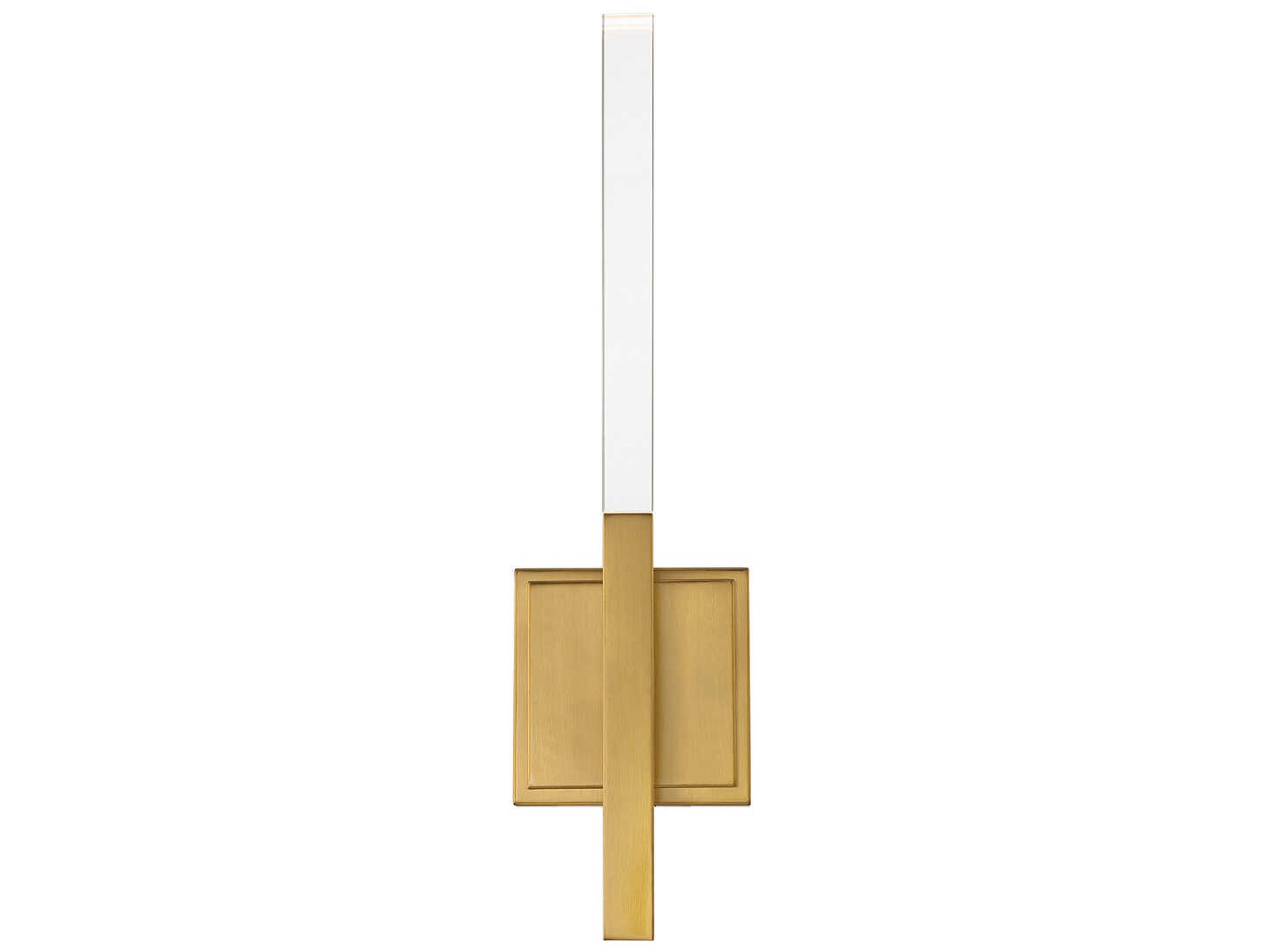 Eurofase Benicio 2-Light Brushed Gold Glass LED Wall Sconce