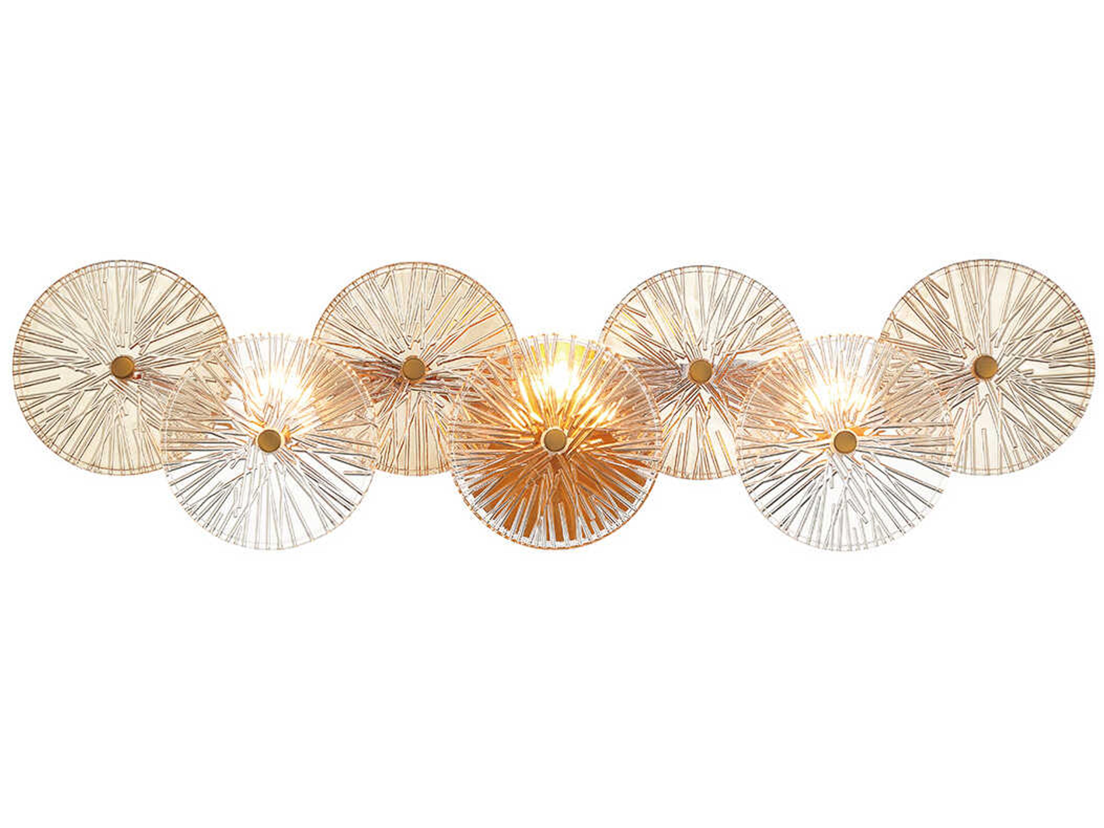 Eurofase Sue-anne 3-Light Brass Glass Vanity Light