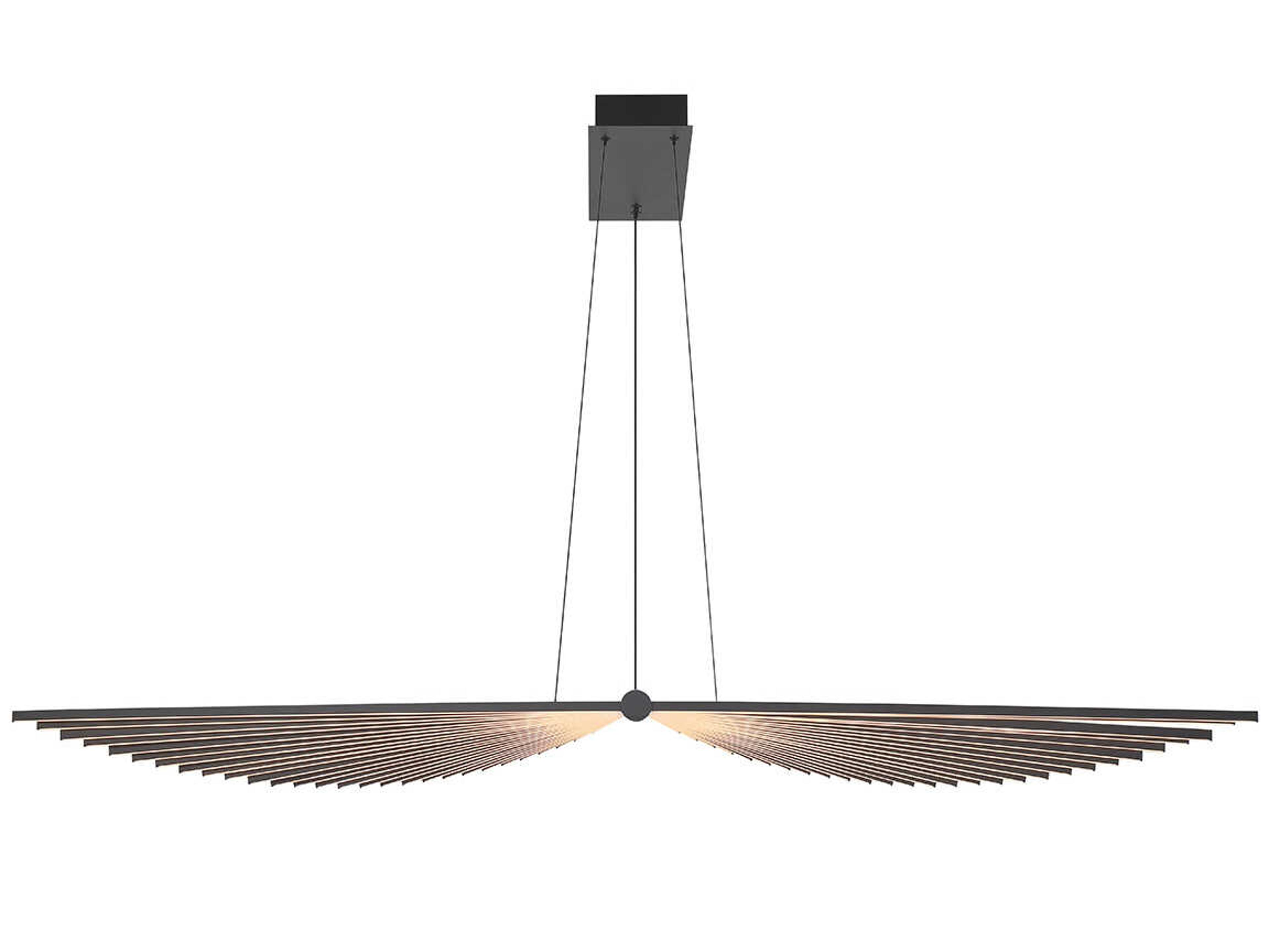 Eurofase Seraph 1-Light Black LED Linear Island Pendant
