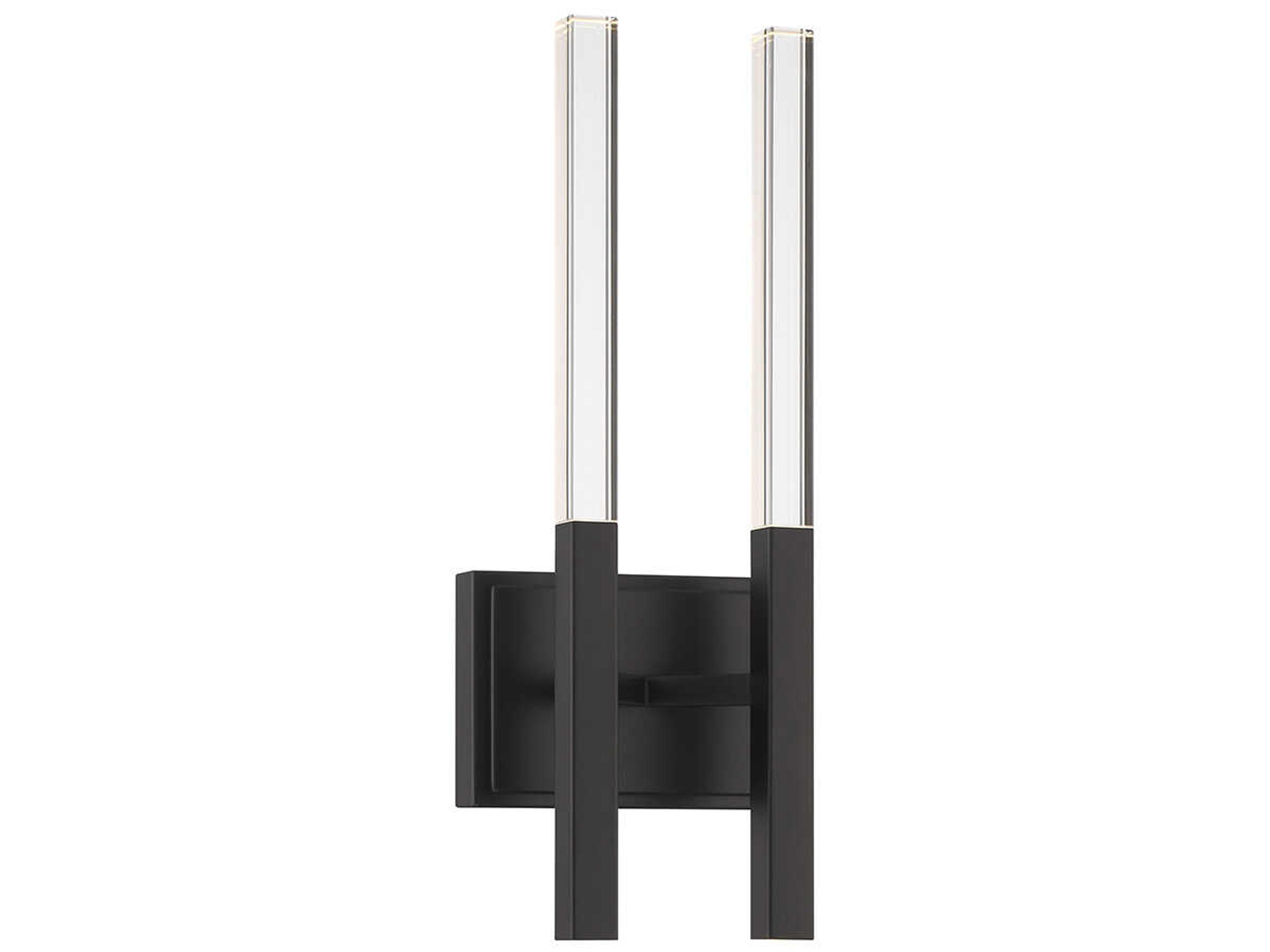 Eurofase Benicio 4-Light Black Glass LED Wall Sconce