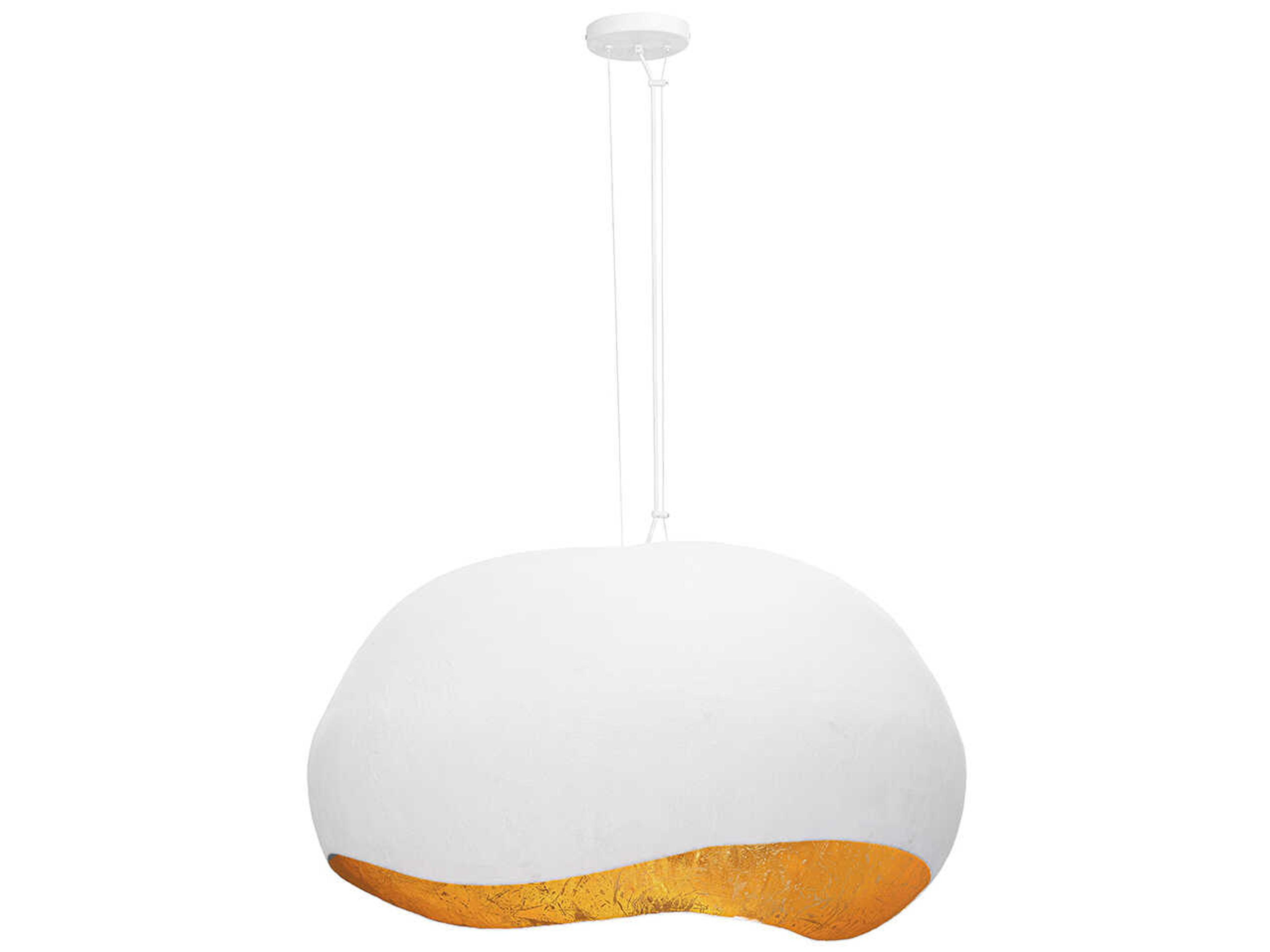 Eurofase Baleia 4-Light White Gold Foil Dome Pendant