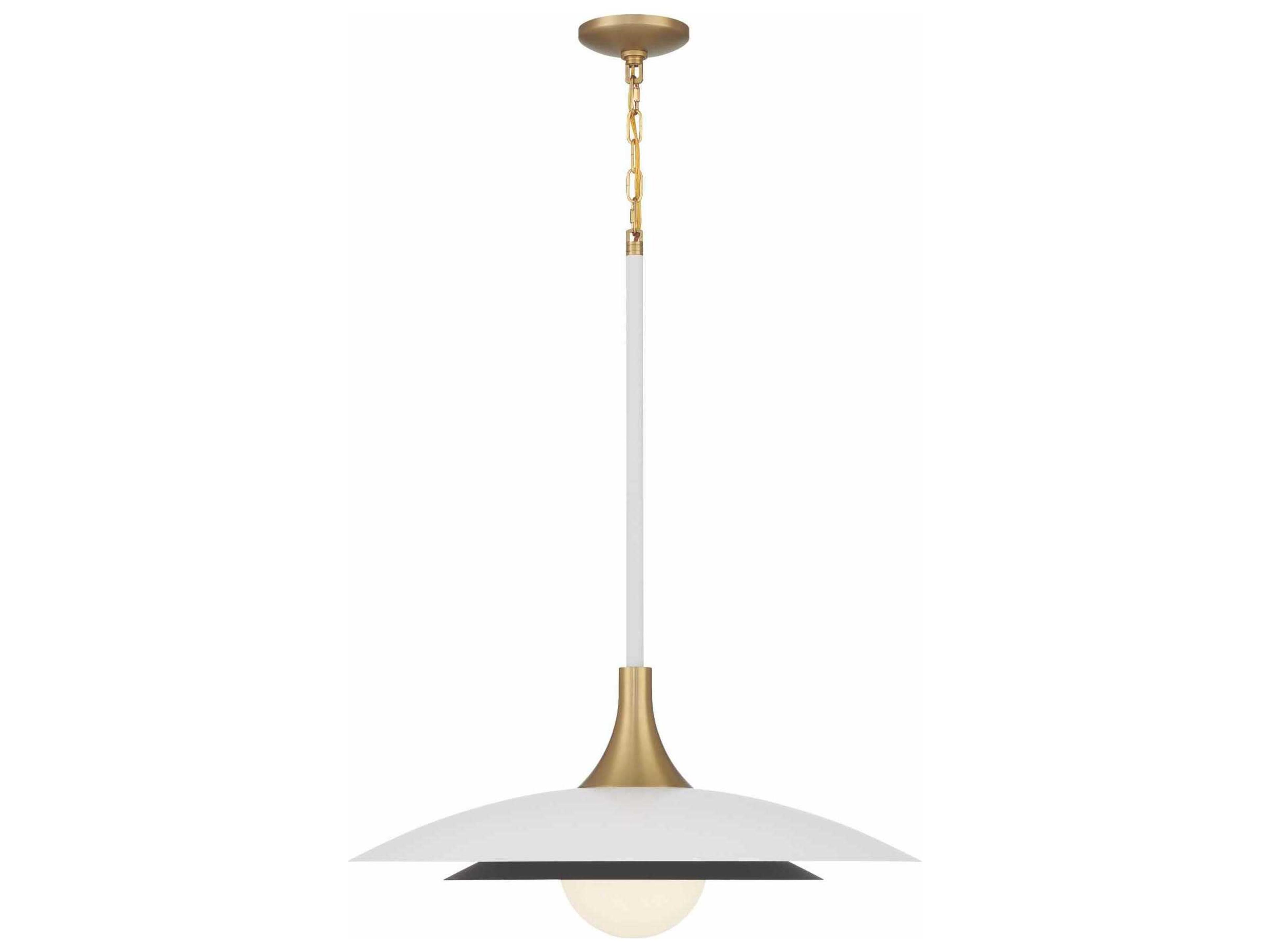 Eurofase Welsh 1-Light White Dome Pendant