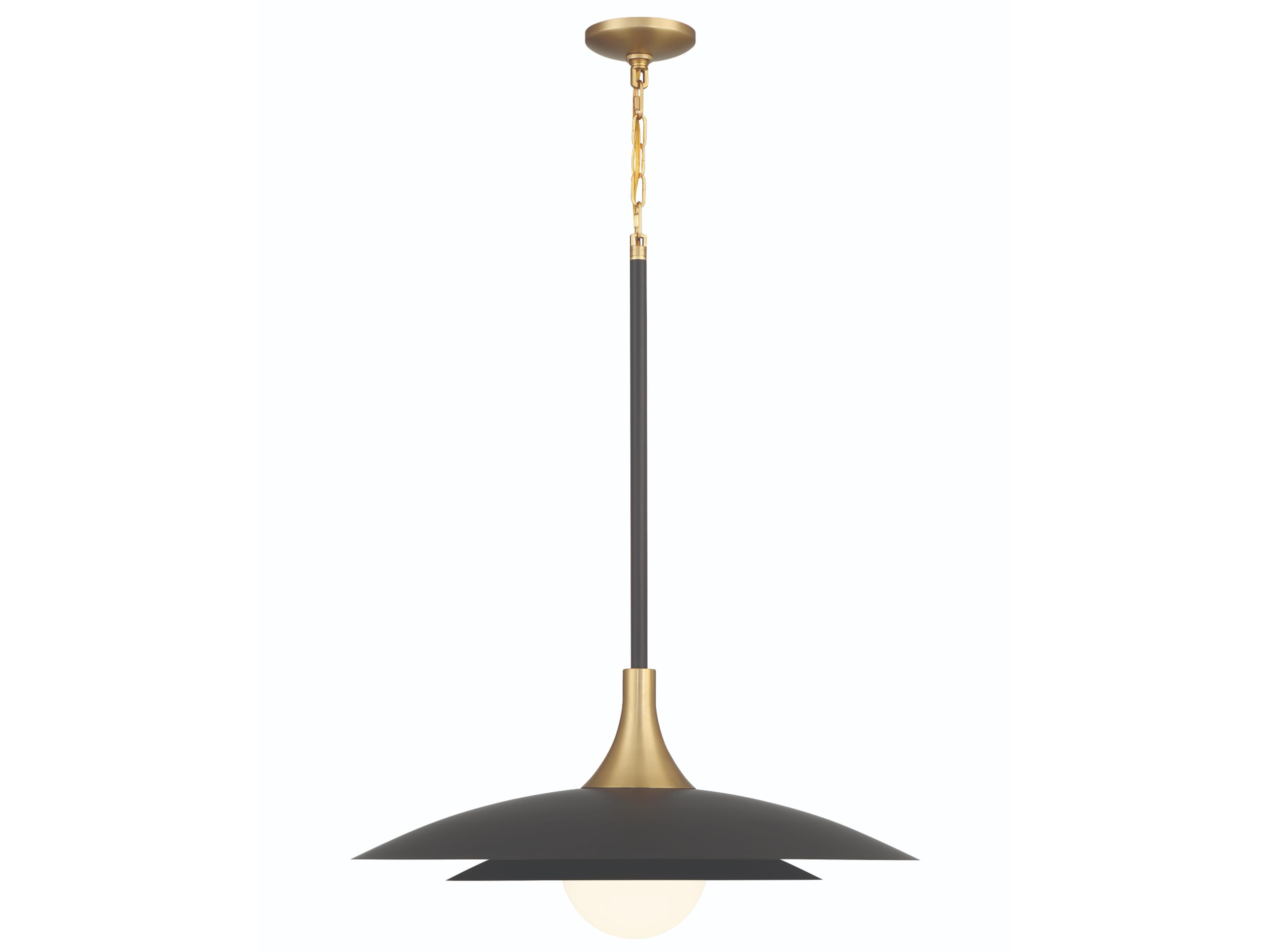 Eurofase Welsh 1-Light Black Dome Pendant