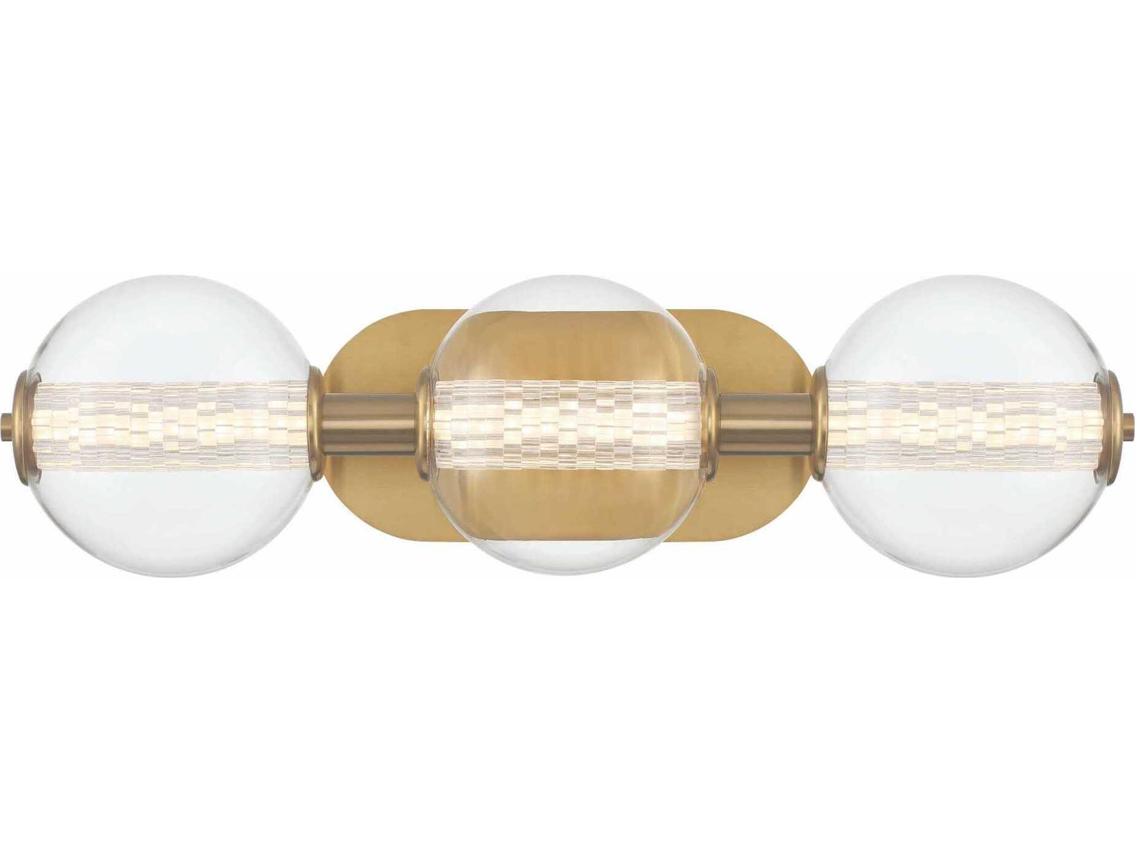 Eurofase Atomo 3-Light Gold Vanity Light