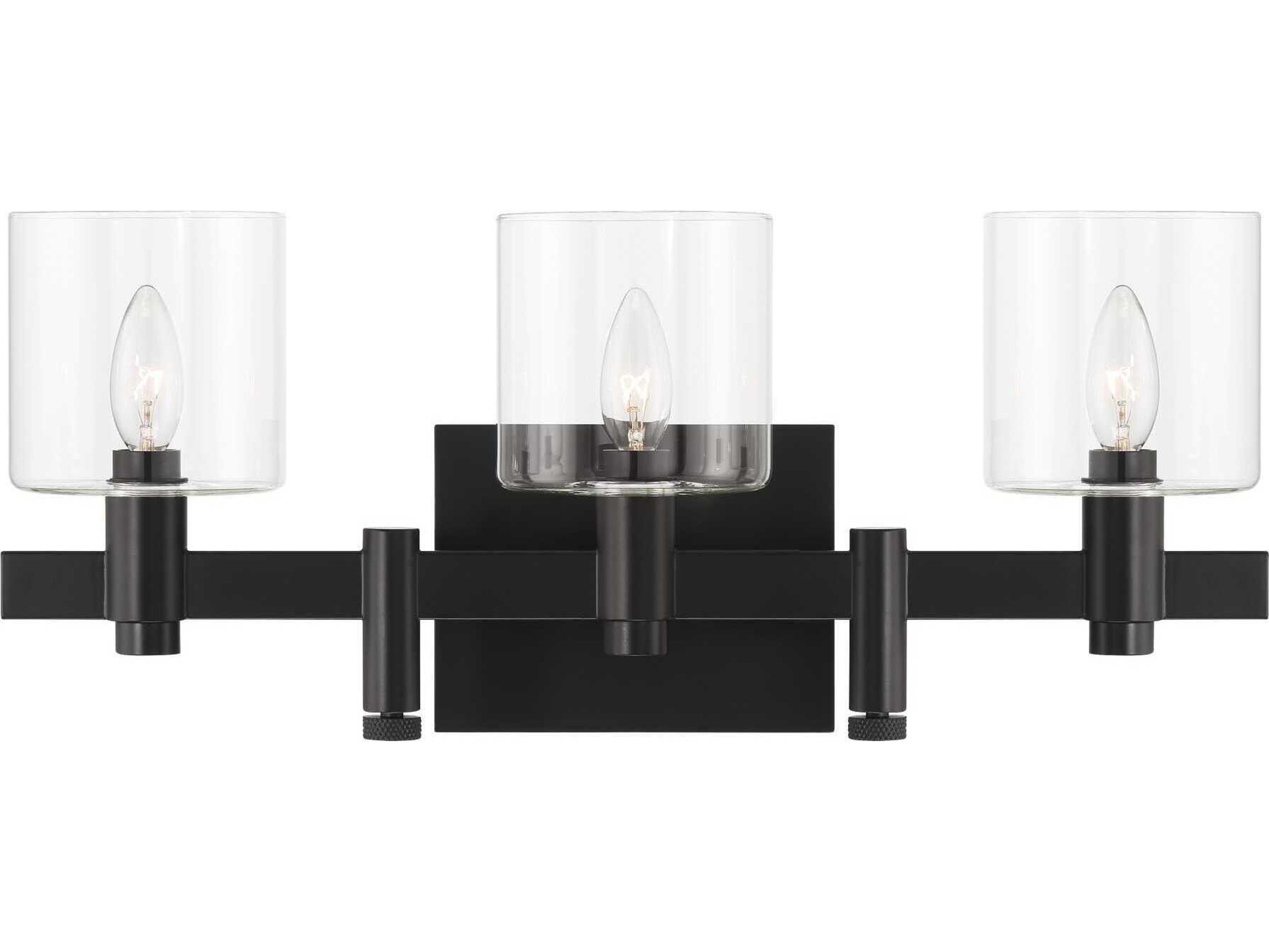Eurofase Decato 3-Light Black Vanity Light