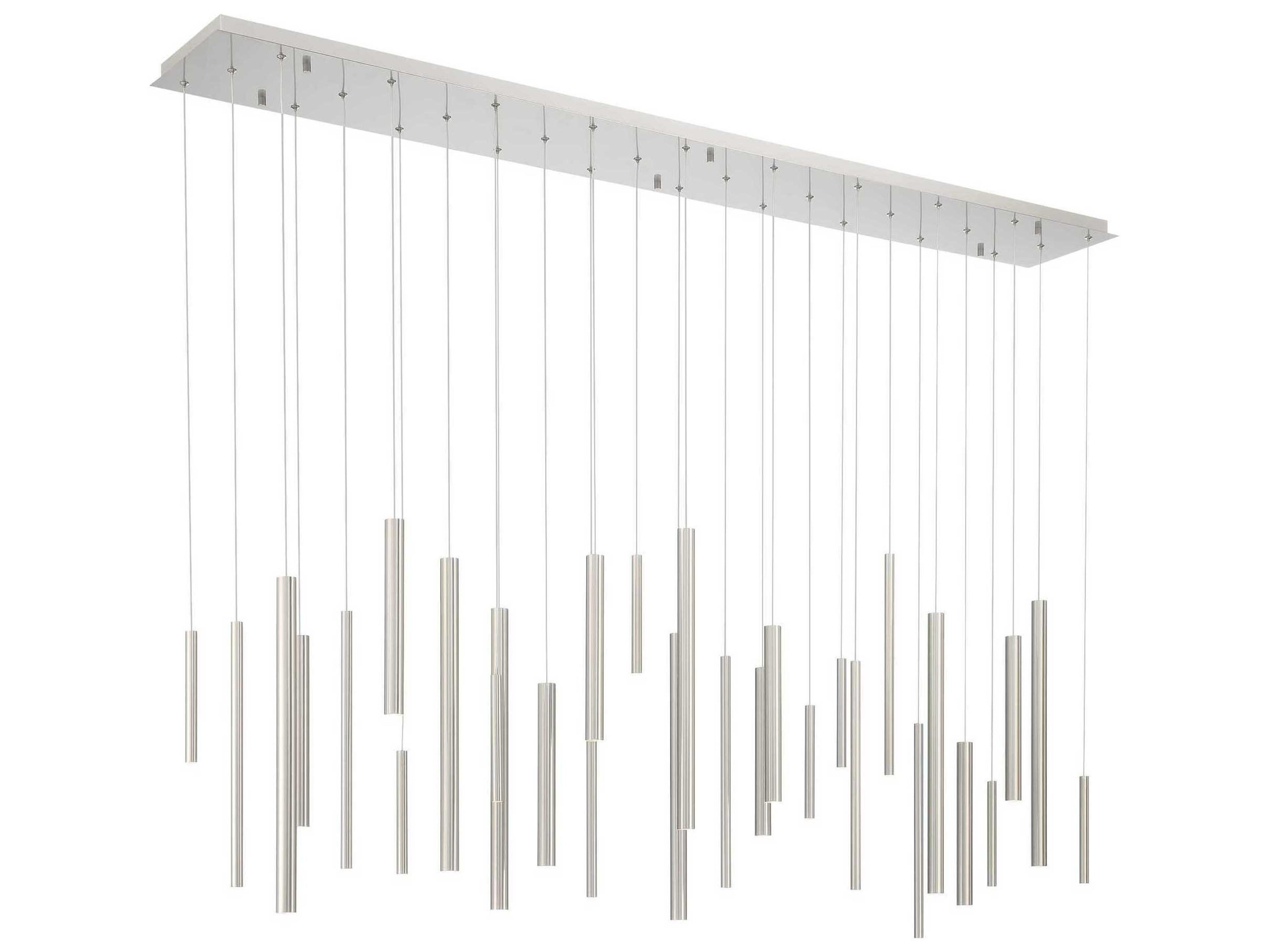 Eurofase Santana 30-Light Nickel Geometric Linear Island Pendant