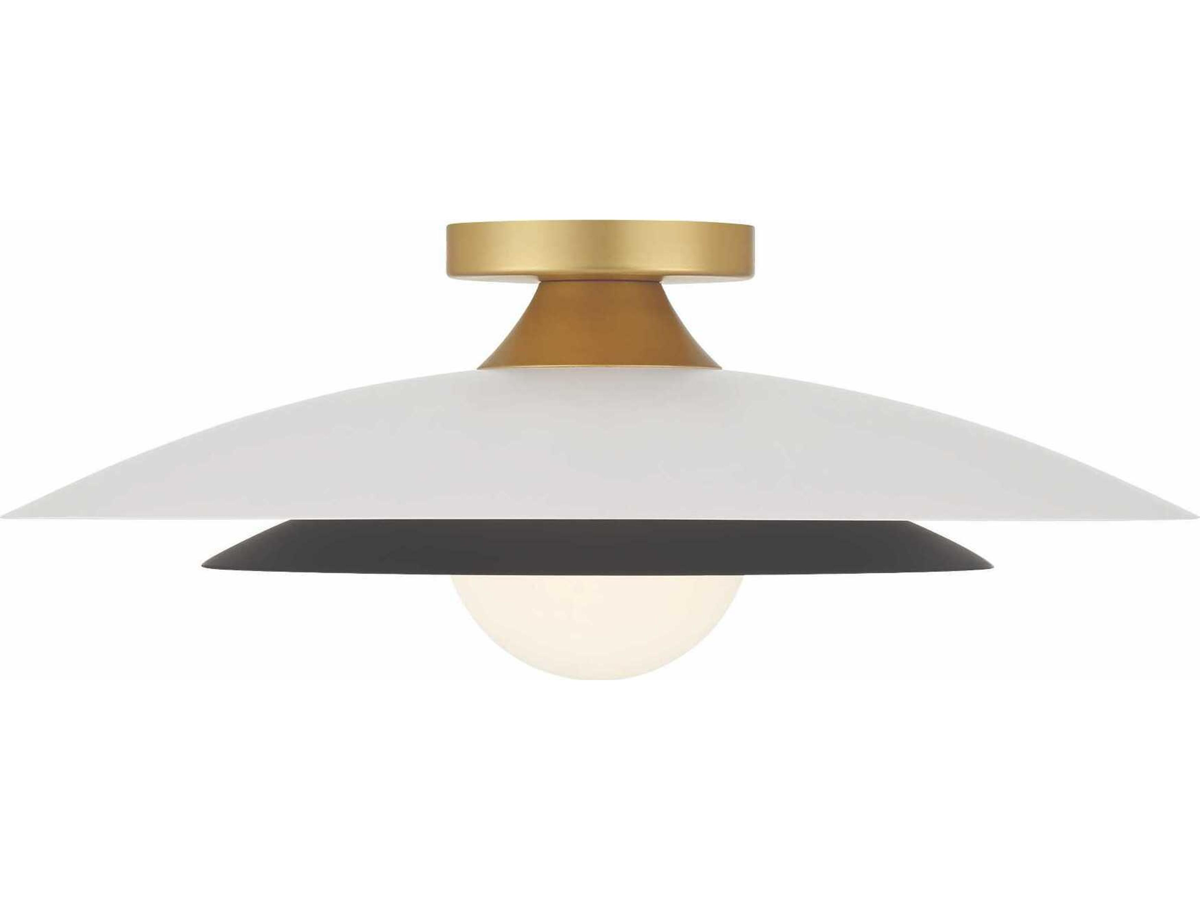 Eurofase Welsh 1-Light White Dome Semi Flush Mount