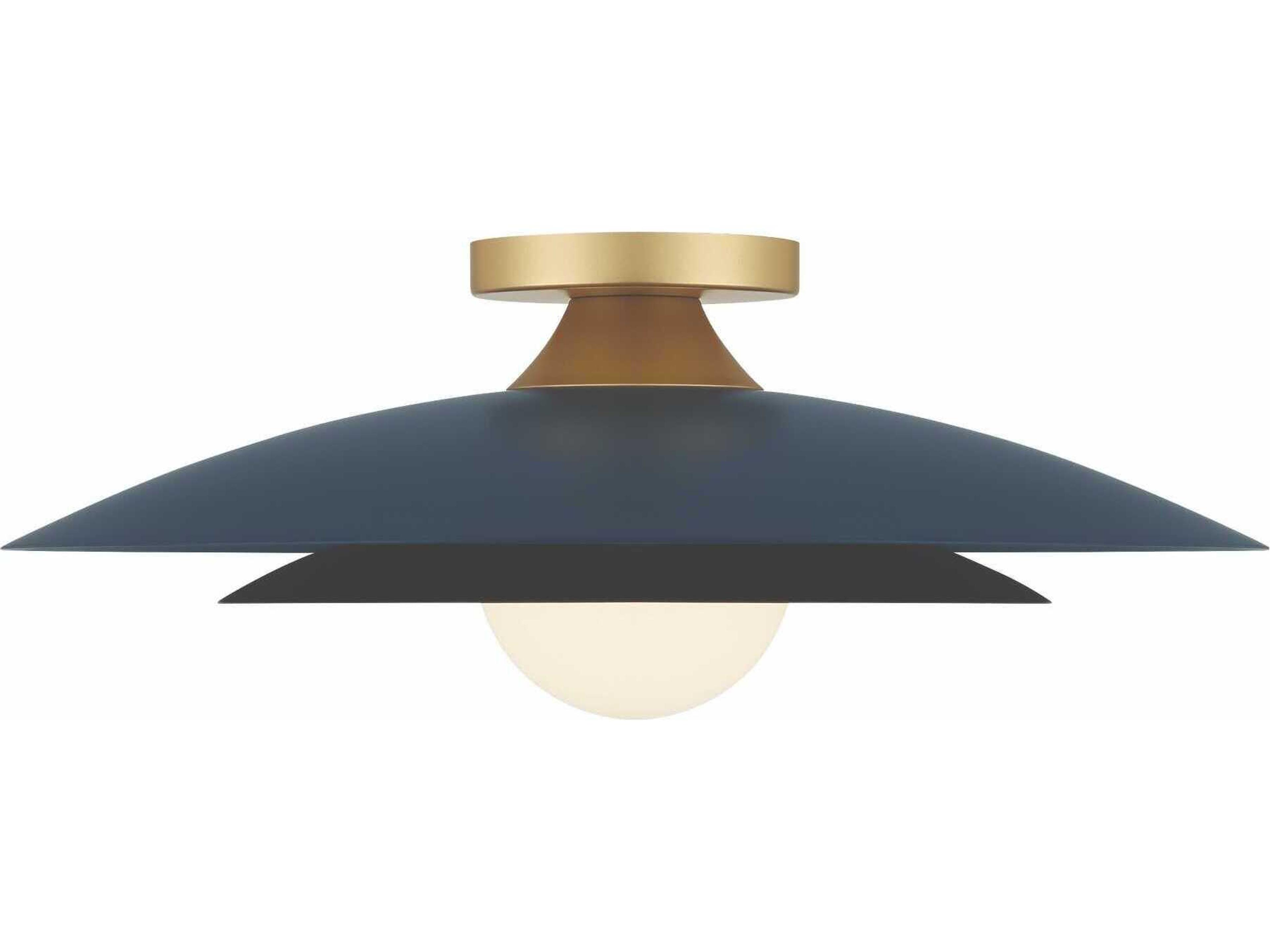 Eurofase Welsh 1-Light Blue Dome Semi Flush Mount