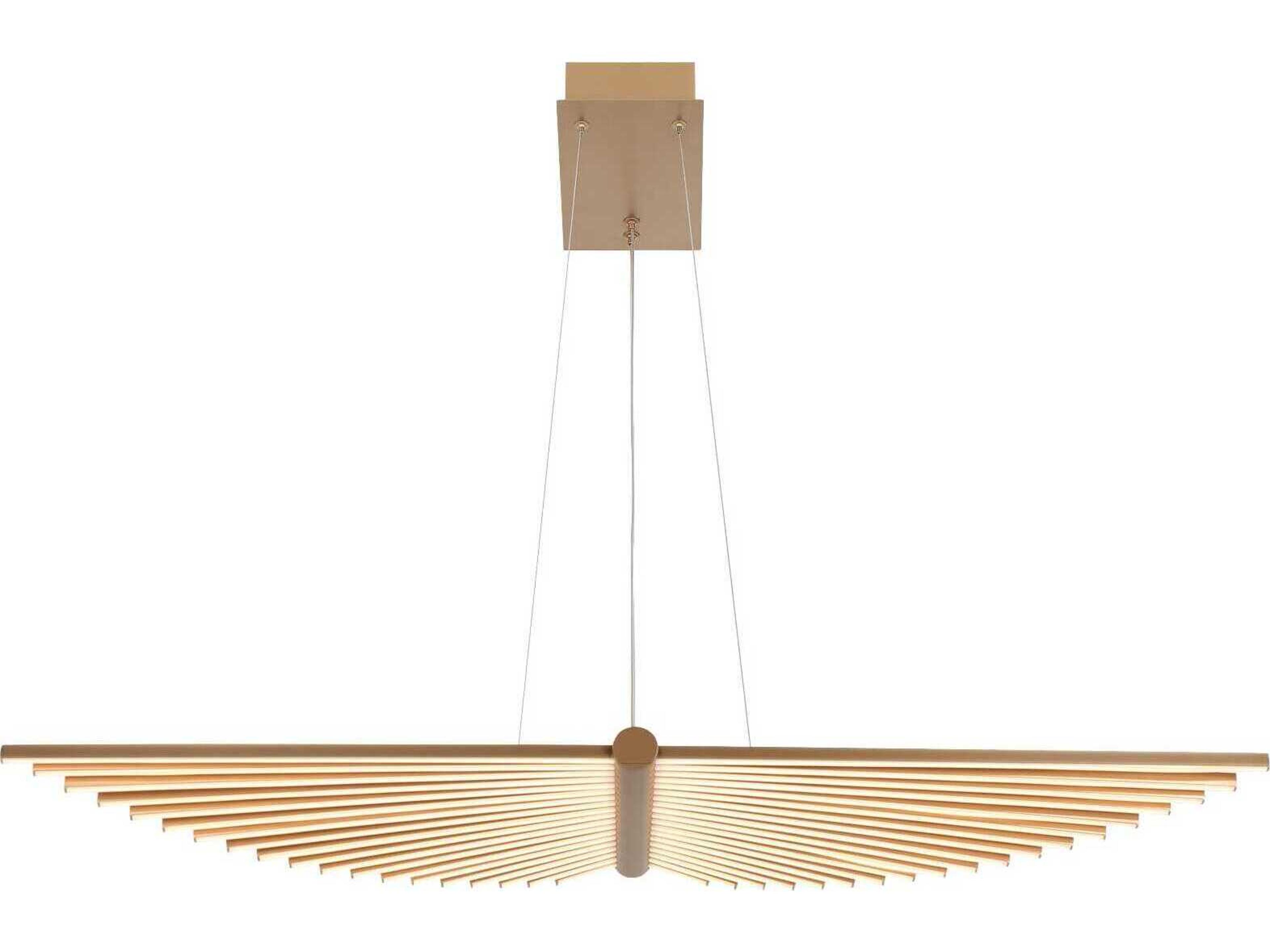 Eurofase Seraph 1-Light Gold Linear Island Pendant