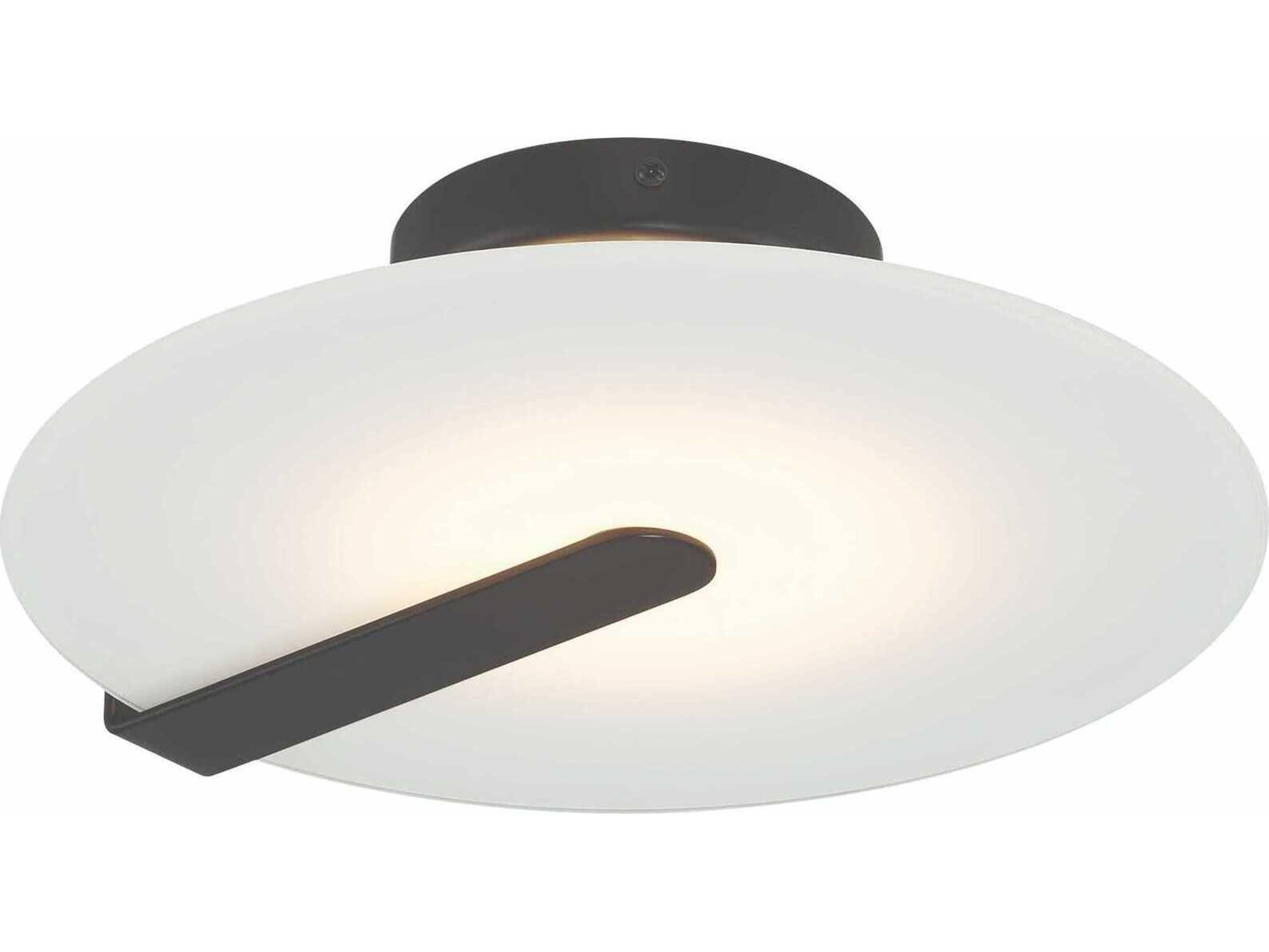 Eurofase Nuvola 1-Light Black White Round Flush Mount