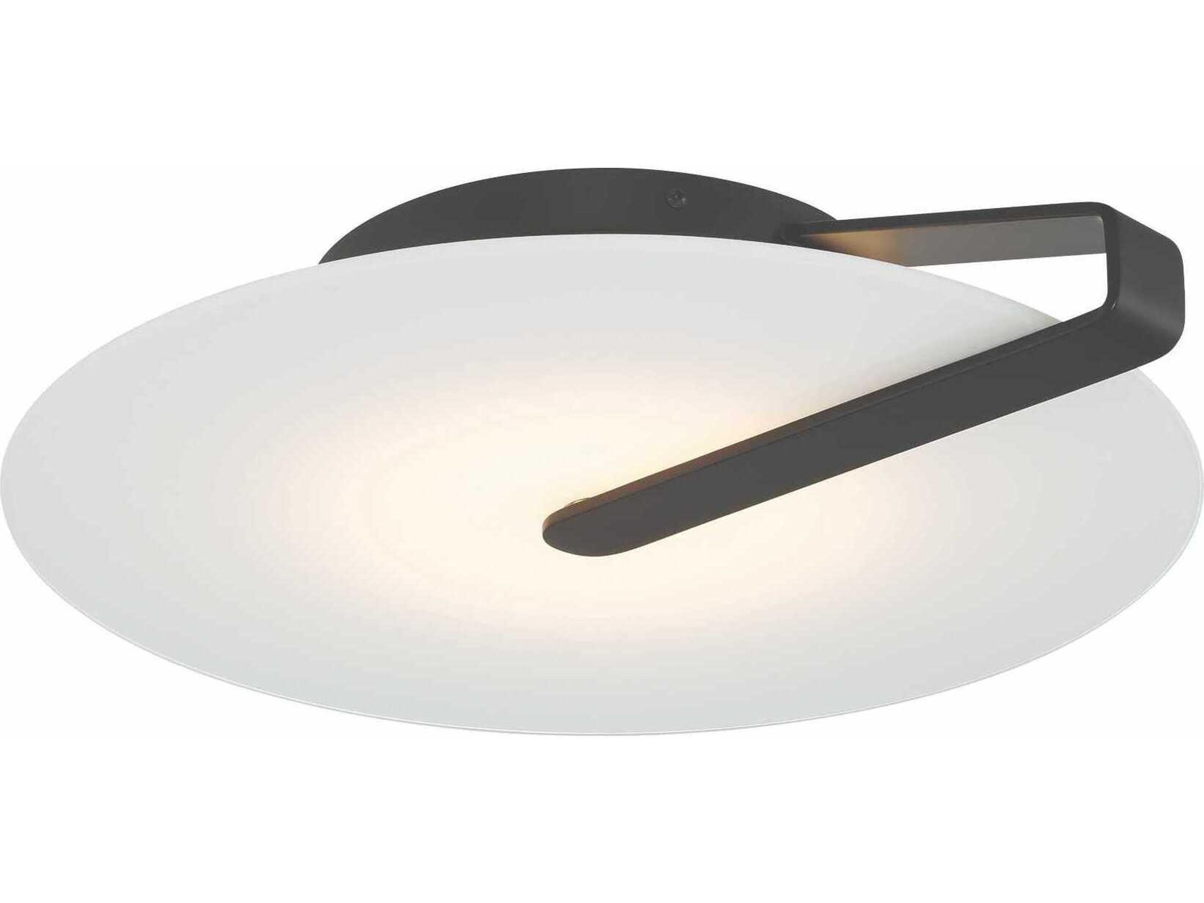 Eurofase Nuvola 1-Light Black White Round Flush Mount