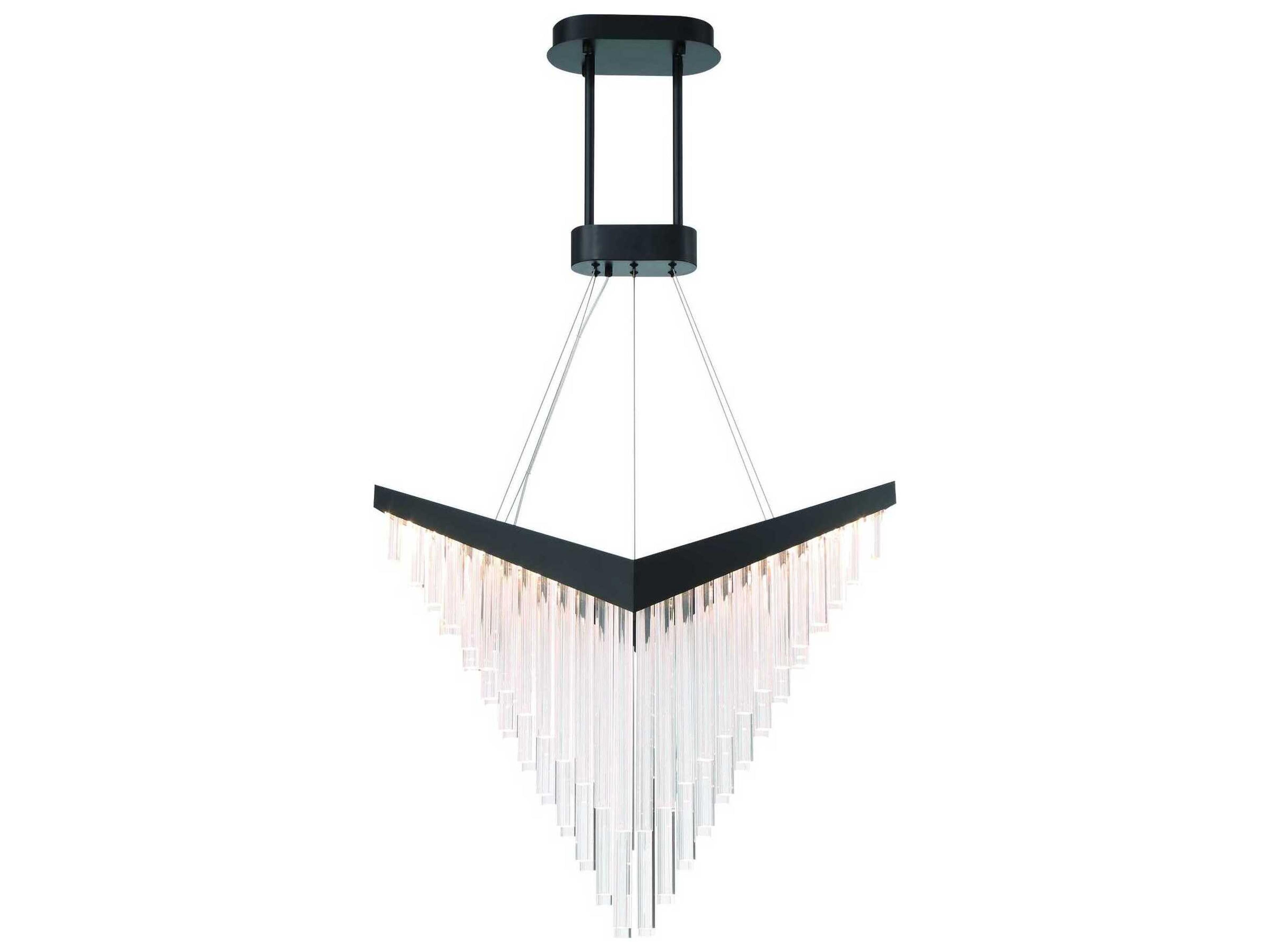 Eurofase Vivien 1-Light Black Geometric Island Pendant