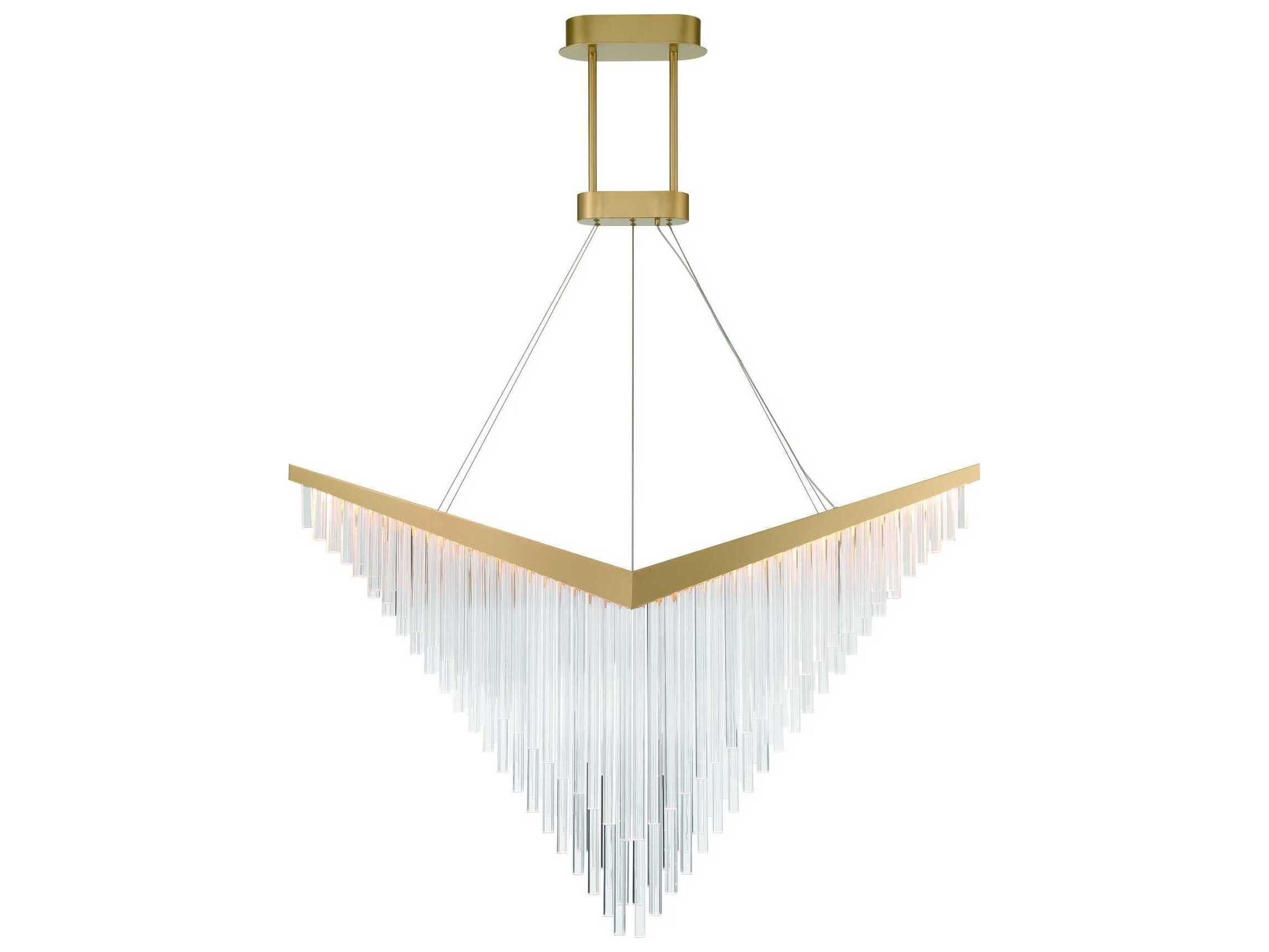 Eurofase Vivien 1-Light Gold Geometric Island Pendant