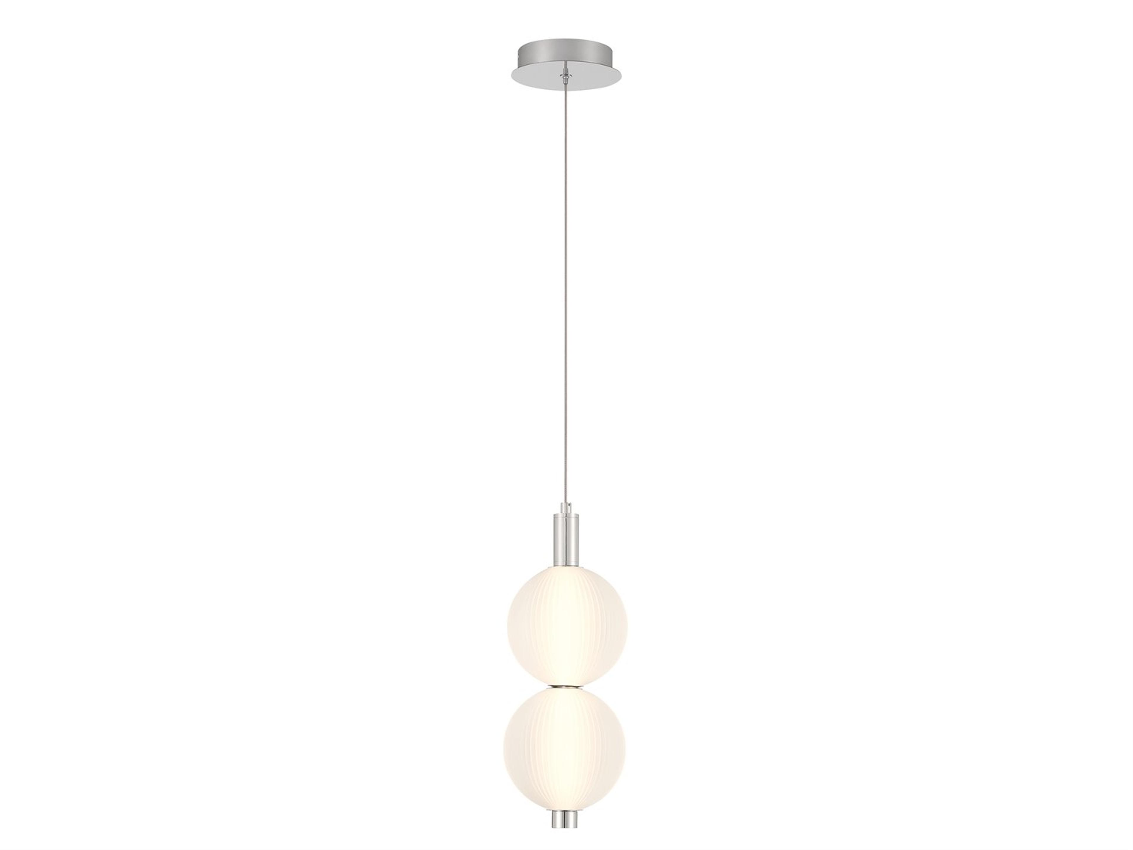 Eurofase Palmas 2-Light Nickel Globe Mini Pendant