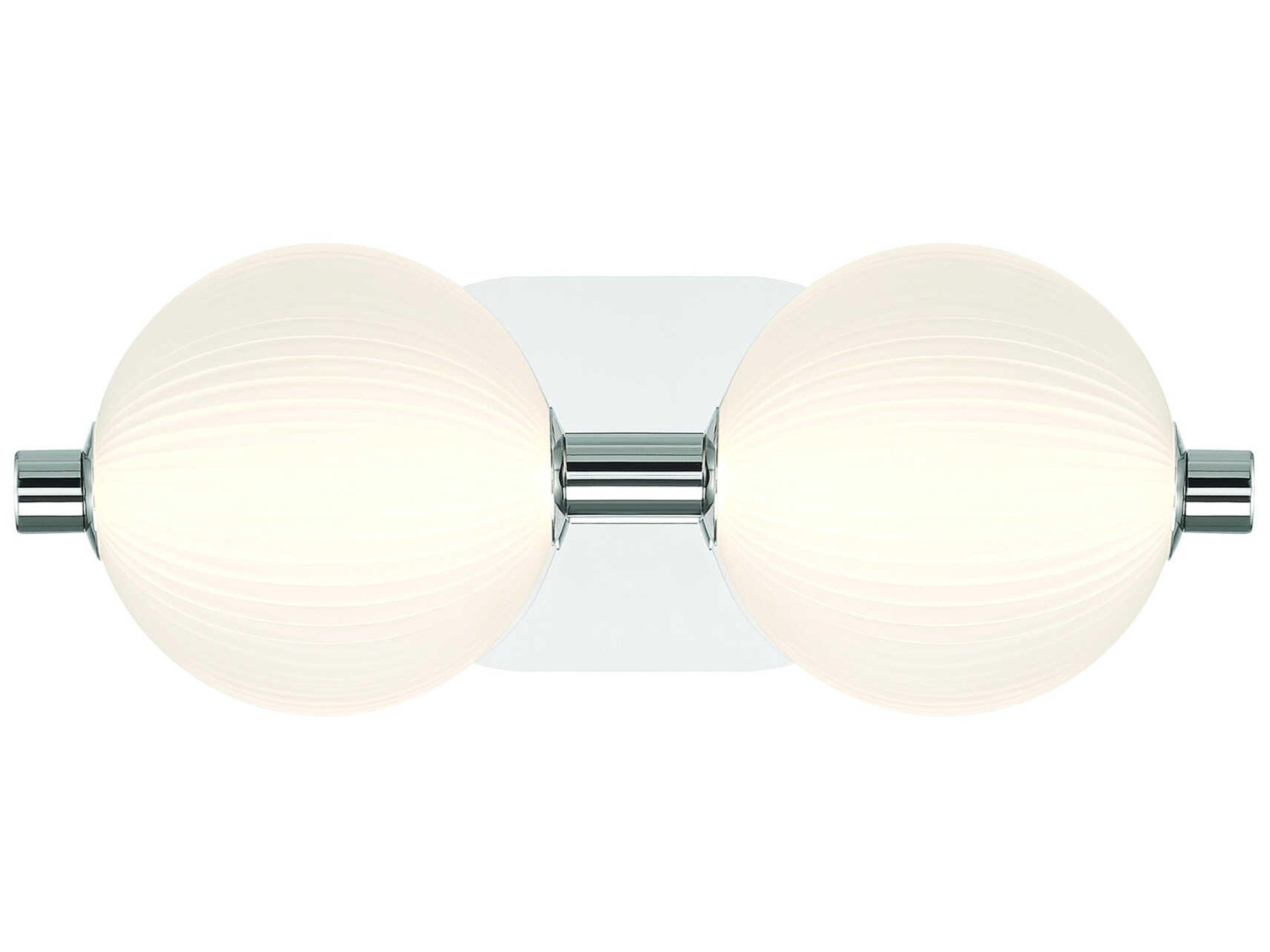 Eurofase Palmas 2-Light Nickel Vanity Light