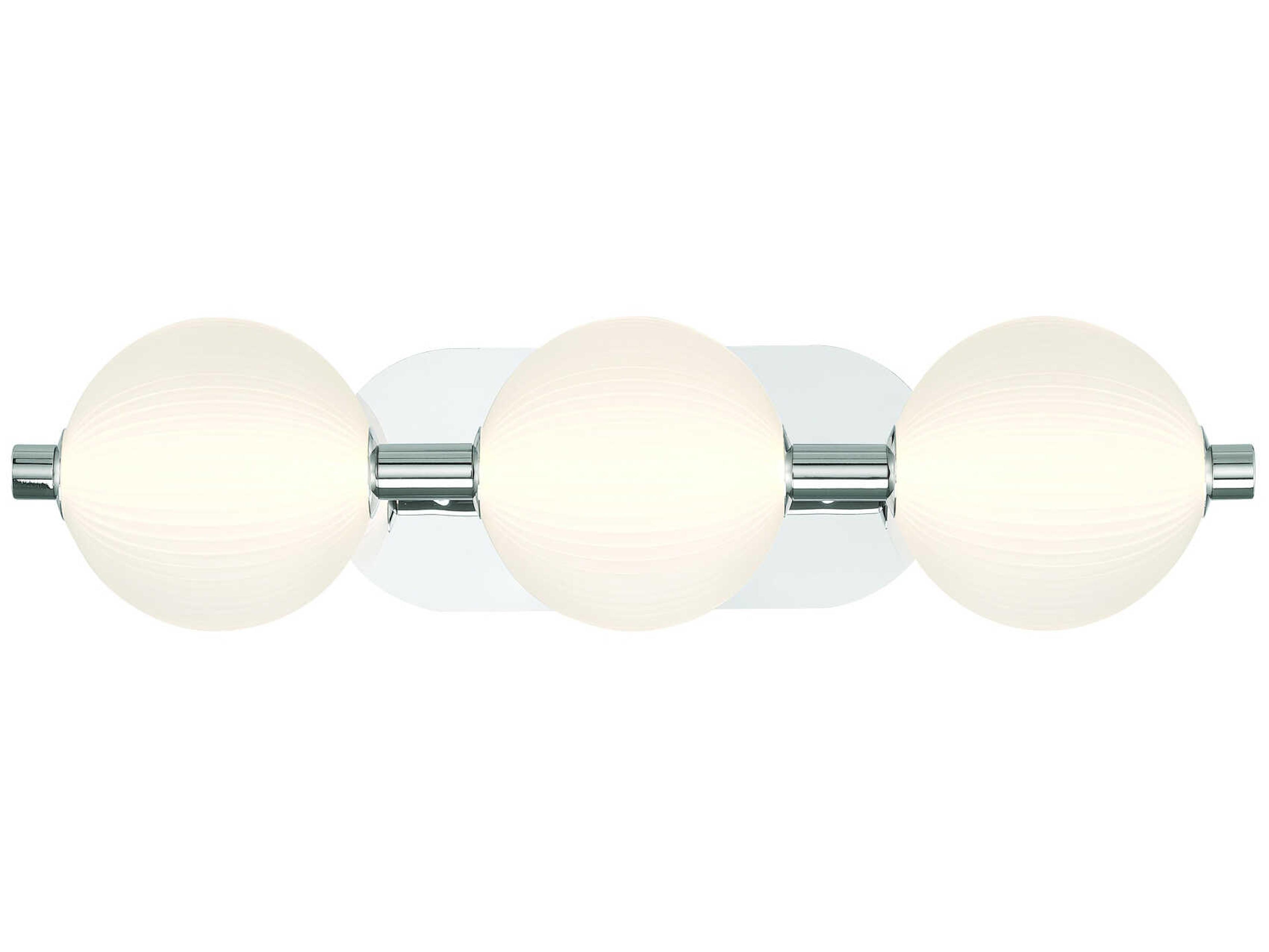 Eurofase Palmas 3-Light Nickel Vanity Light