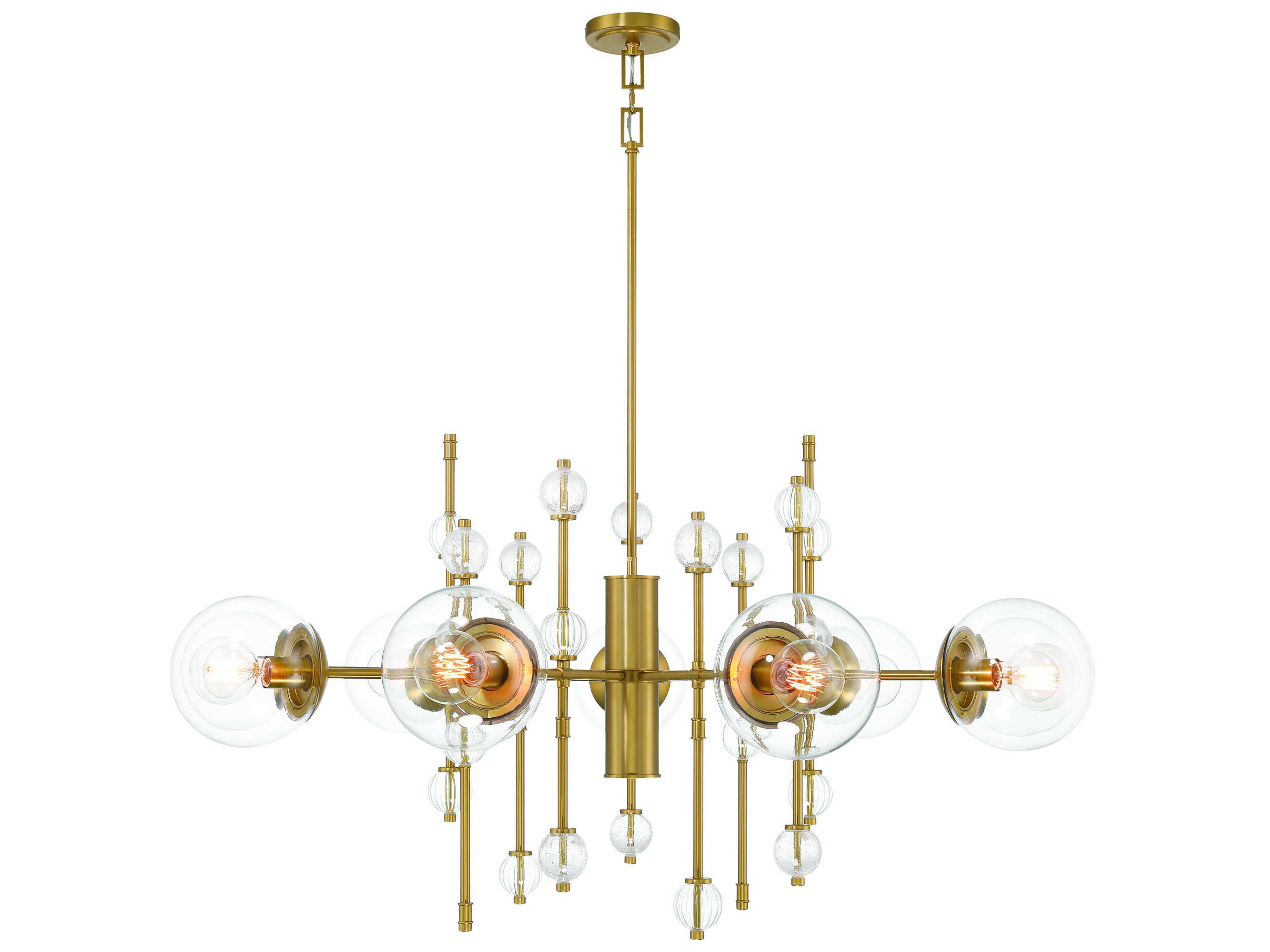 Eurofase Traiton 9-Light Gold Globe Chandelier