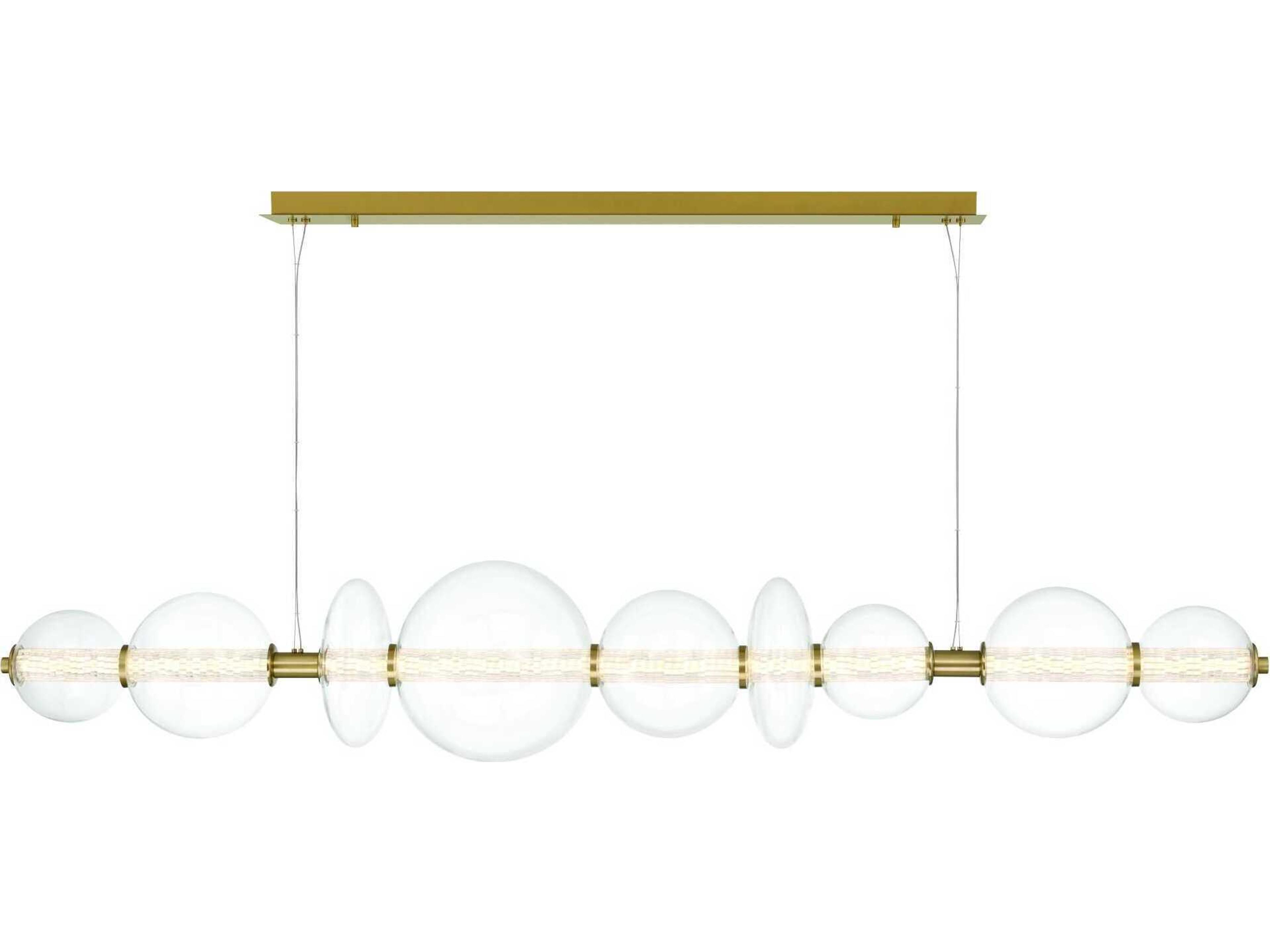 Eurofase Atomo 1-Light Gold Globe Geometric Island Pendant