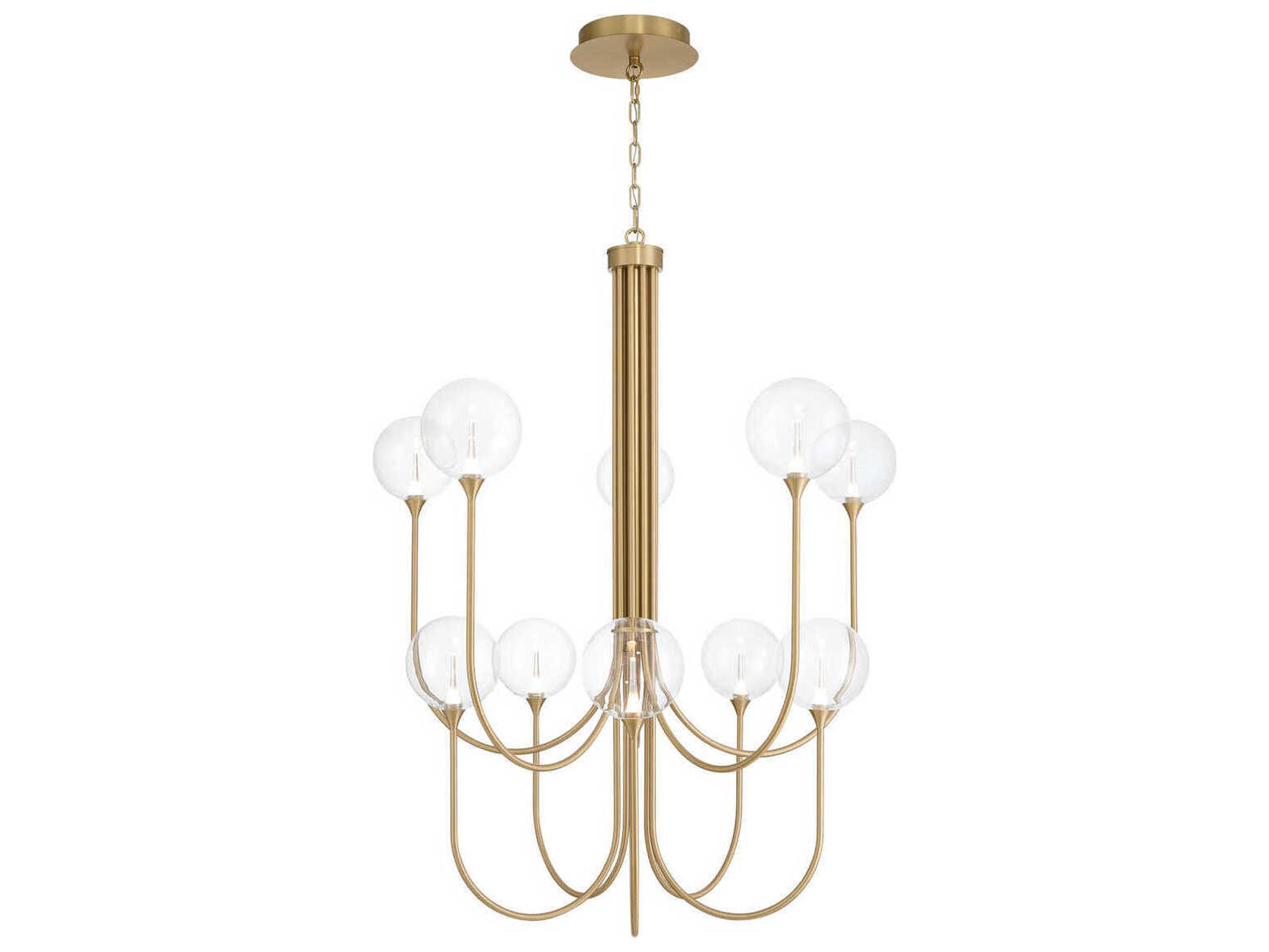 Eurofase Iissa 10-Light Gold Globe Chandelier