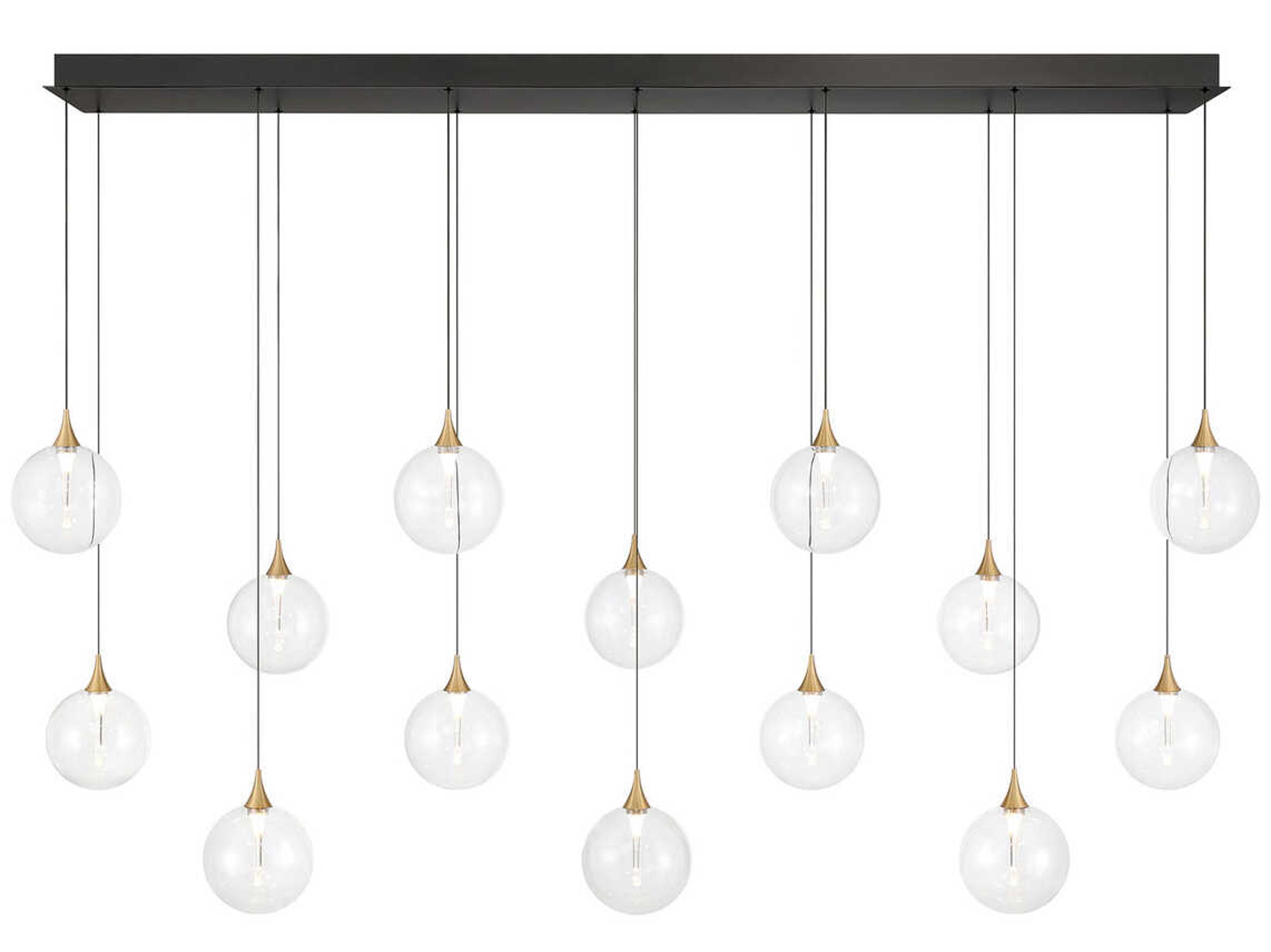 Eurofase Iissa 14-Light Gold Globe Island Pendant