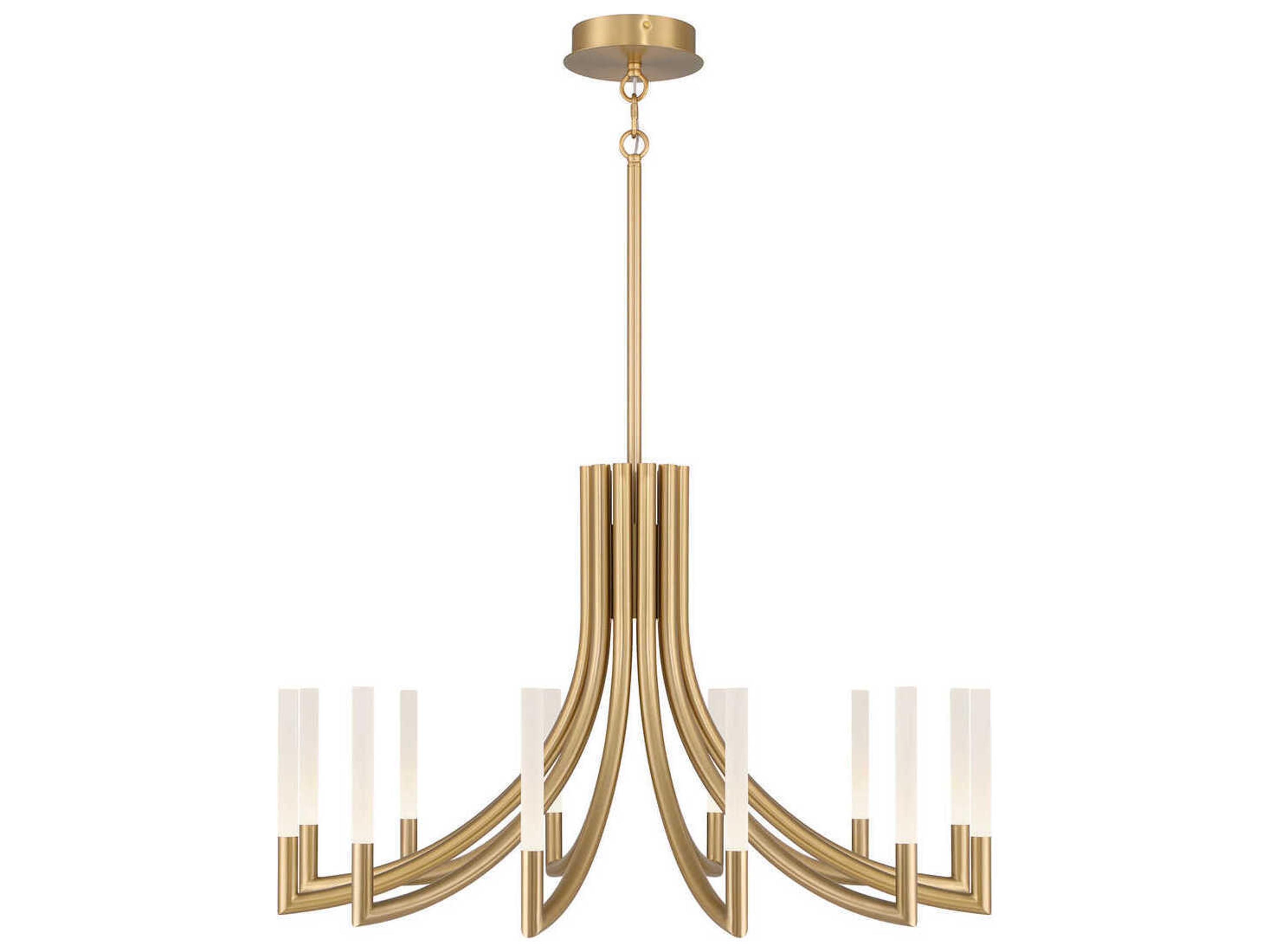 Eurofase Olette 12-Light Gold Linear Chandelier