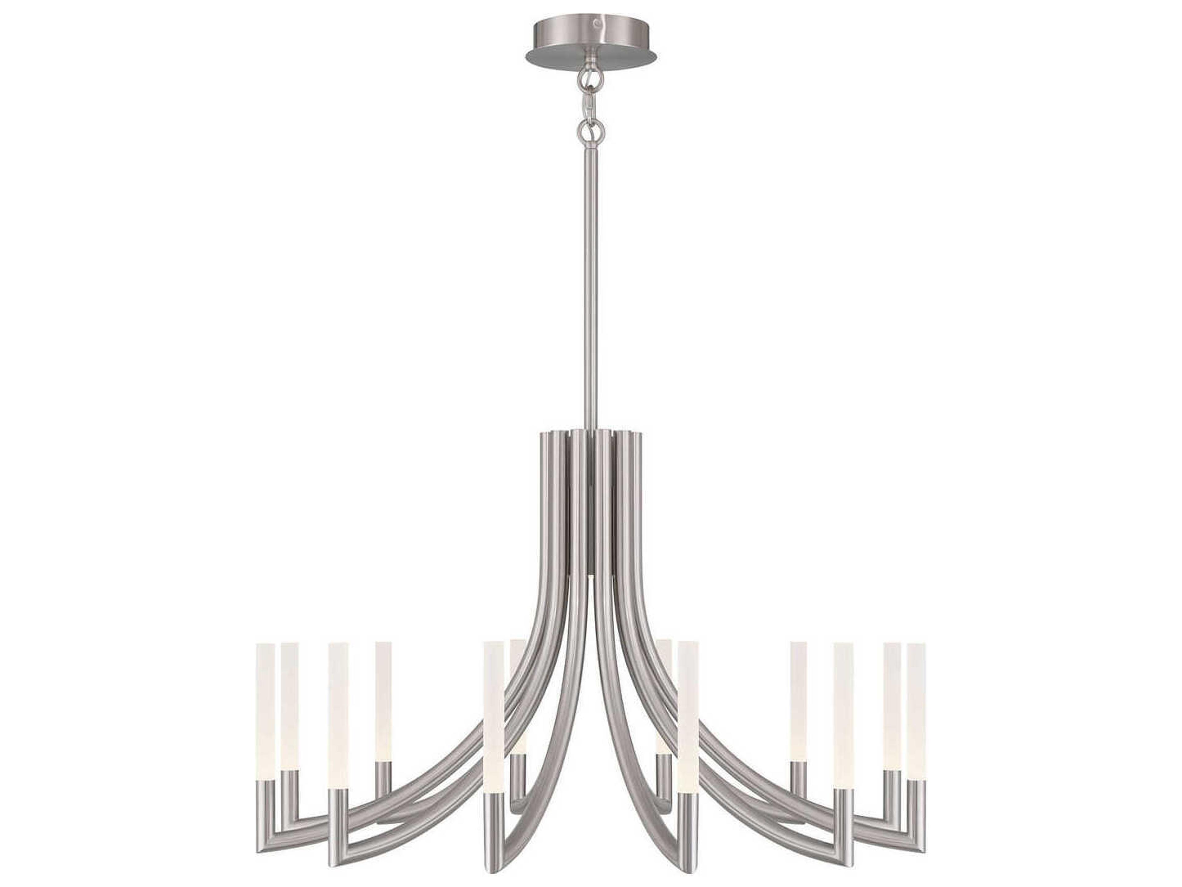 Eurofase Olette 12-Light Nickel Linear Chandelier