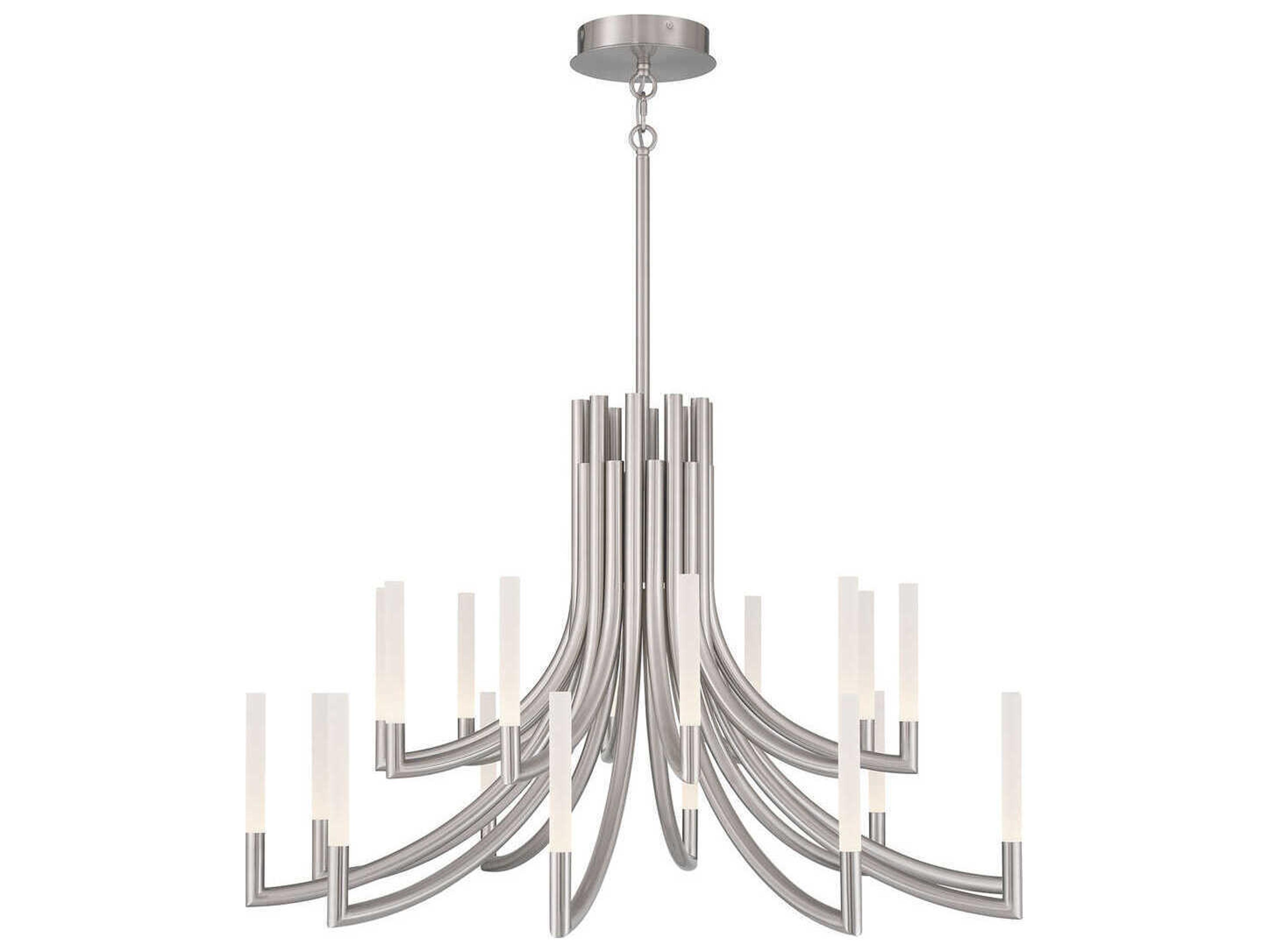 Eurofase Olette 20-Light Nickel Linear Chandelier