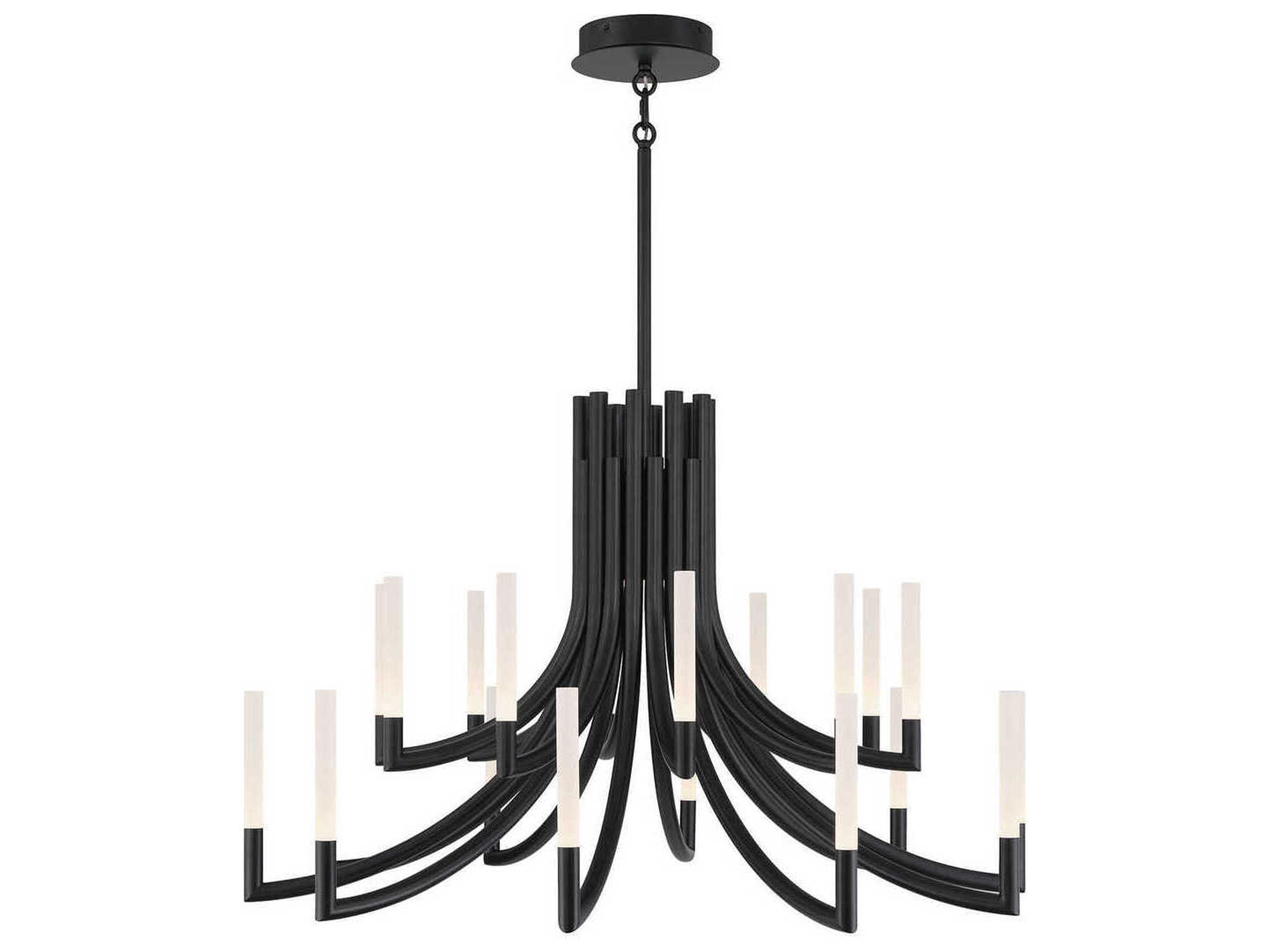 Eurofase Olette 20-Light Black Linear Chandelier