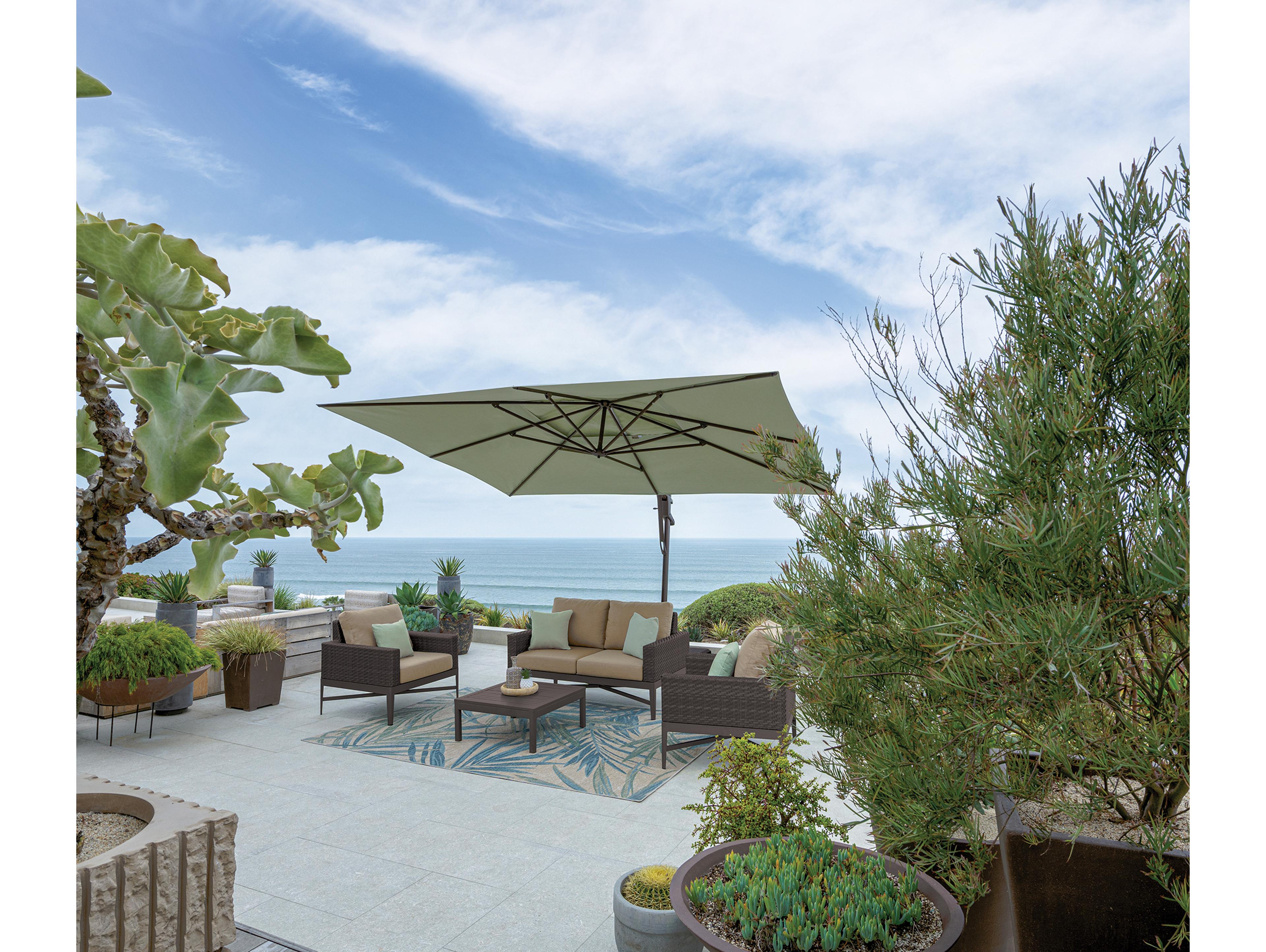 Treasure Garden AKZ PLUS 10 x 13 Foot Rectangular Infinite Tilt and Lock Cantilever