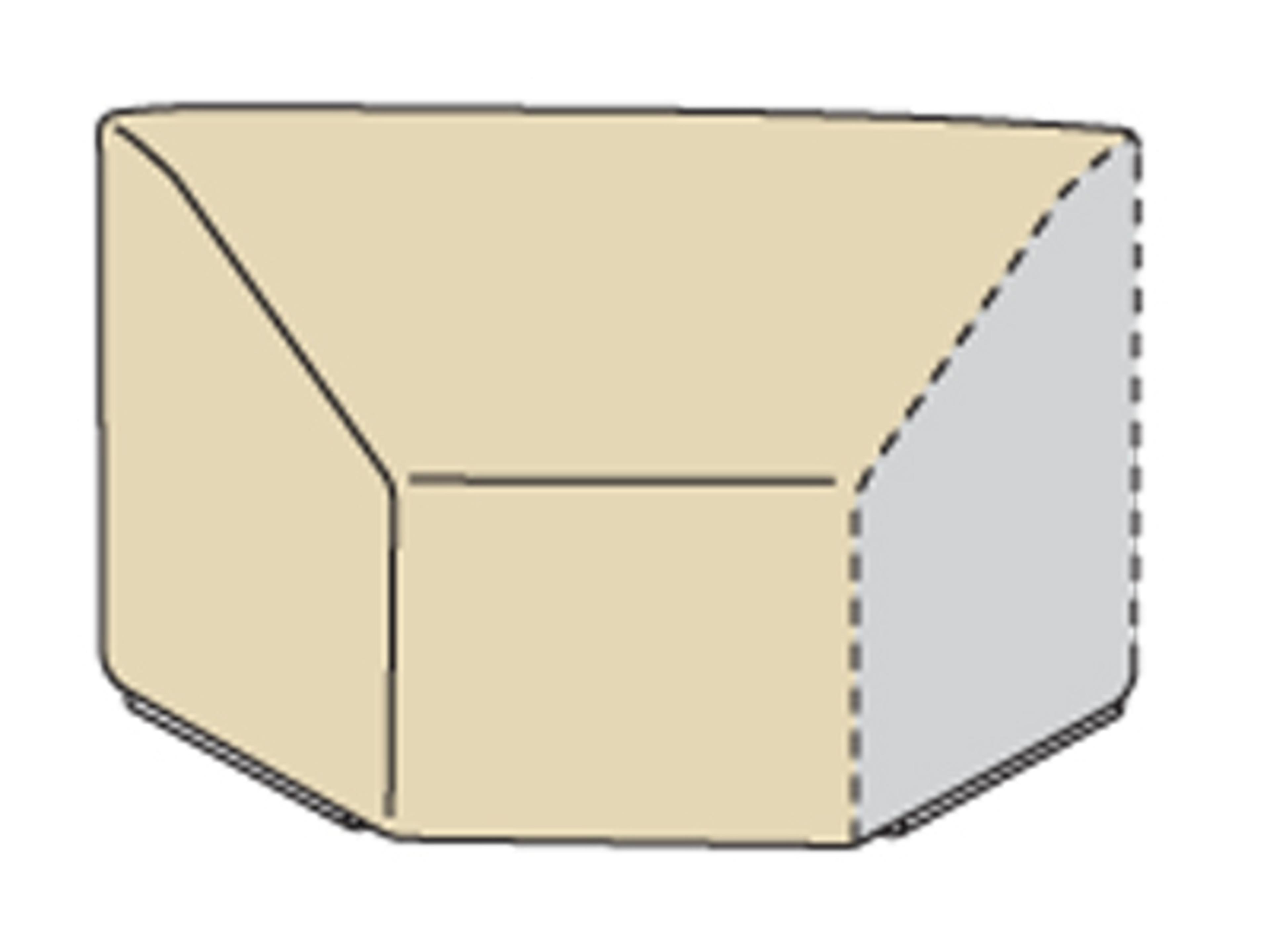 Treasure Garden Modular Wedge Right End (Left Facing) Fits Wedge End Sectional with Elastic & Spring Cinch Lock