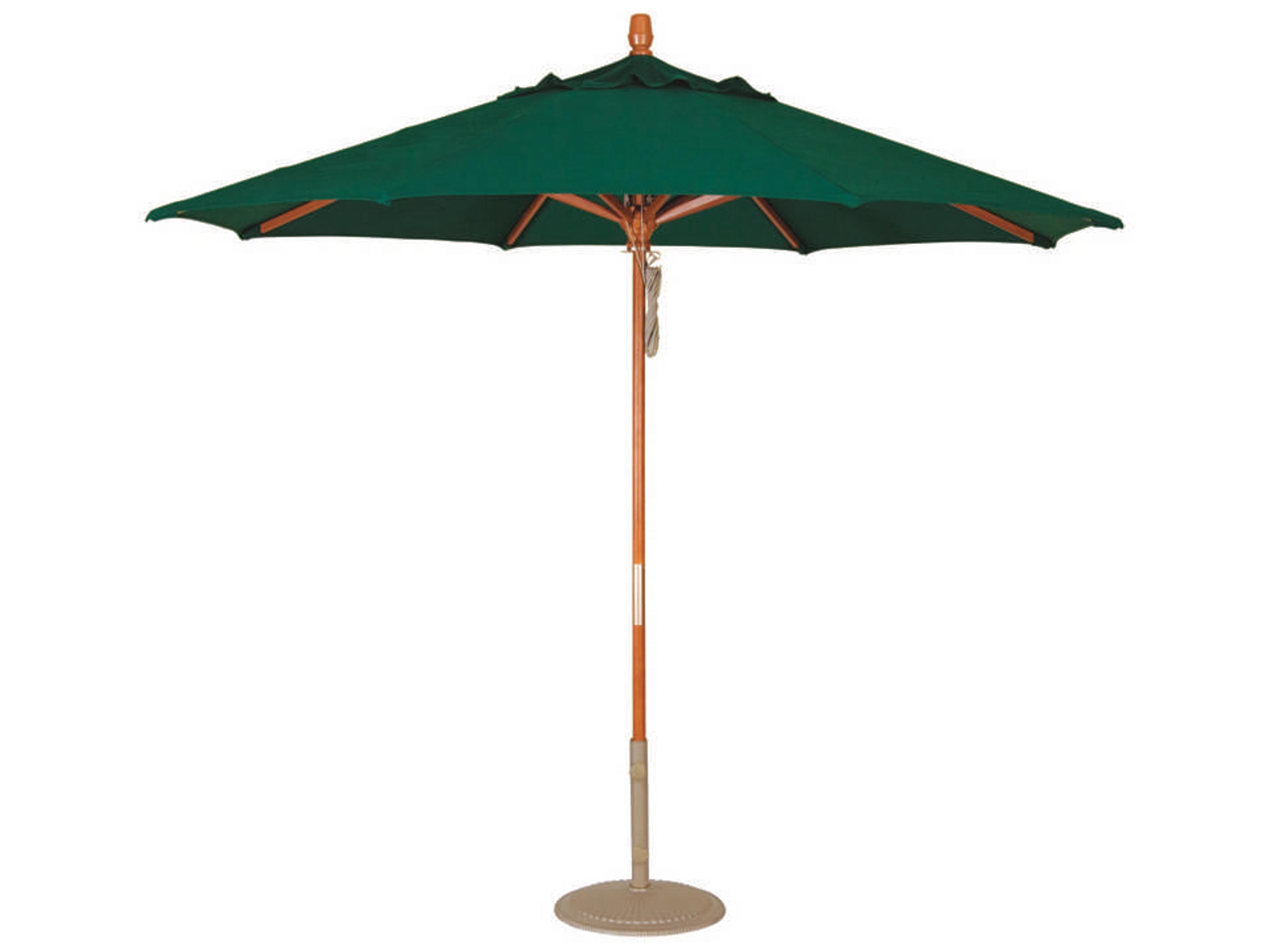 Treasure Garden Quick Ship Market Wood 9 Foot Octagon Pully Lift Patio Umbrella