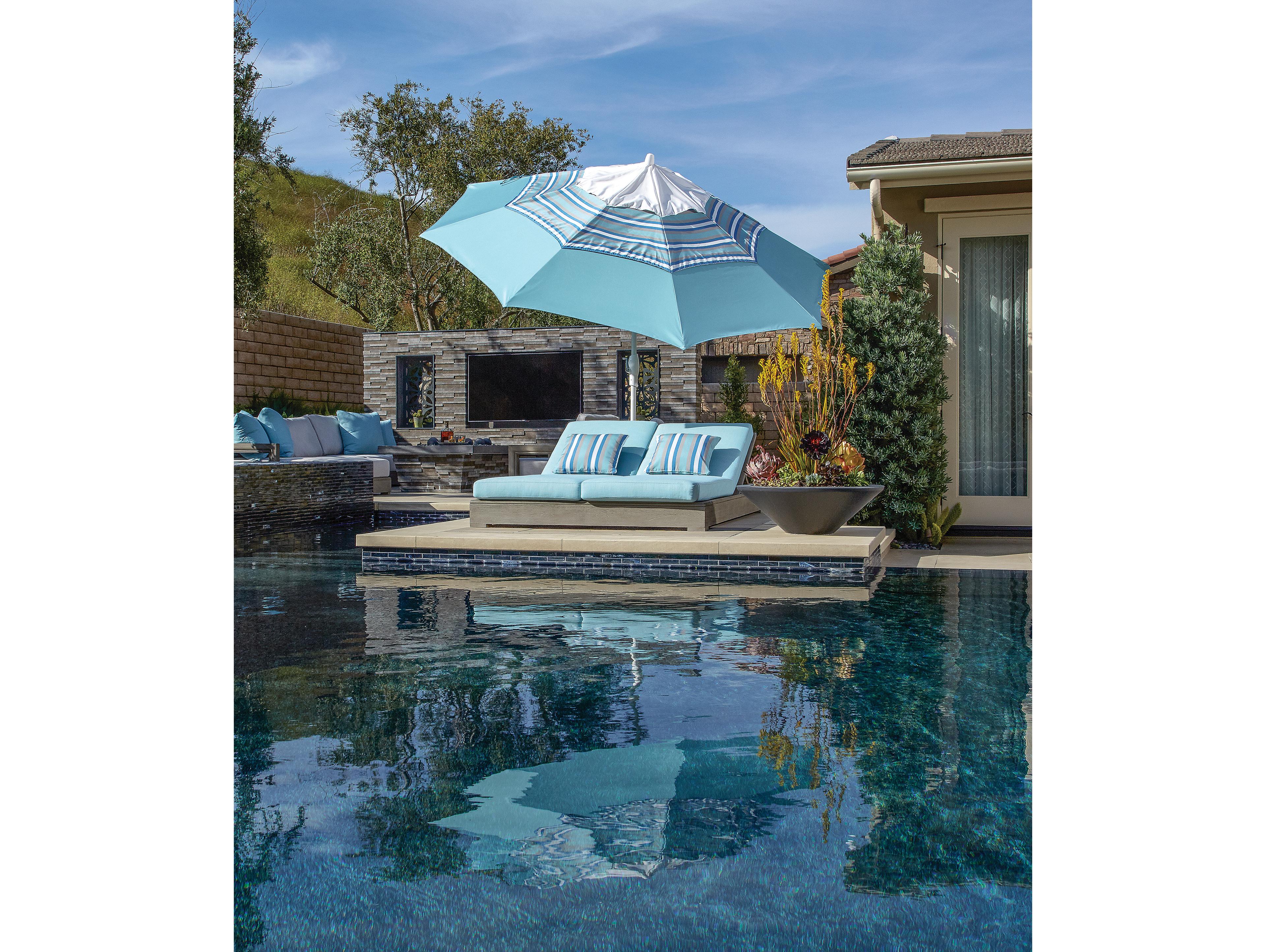 Treasure Garden Quick Ship Market Aluminum 11 Foot Octagon Auto Tilt Crank Lift Patio Umbrella