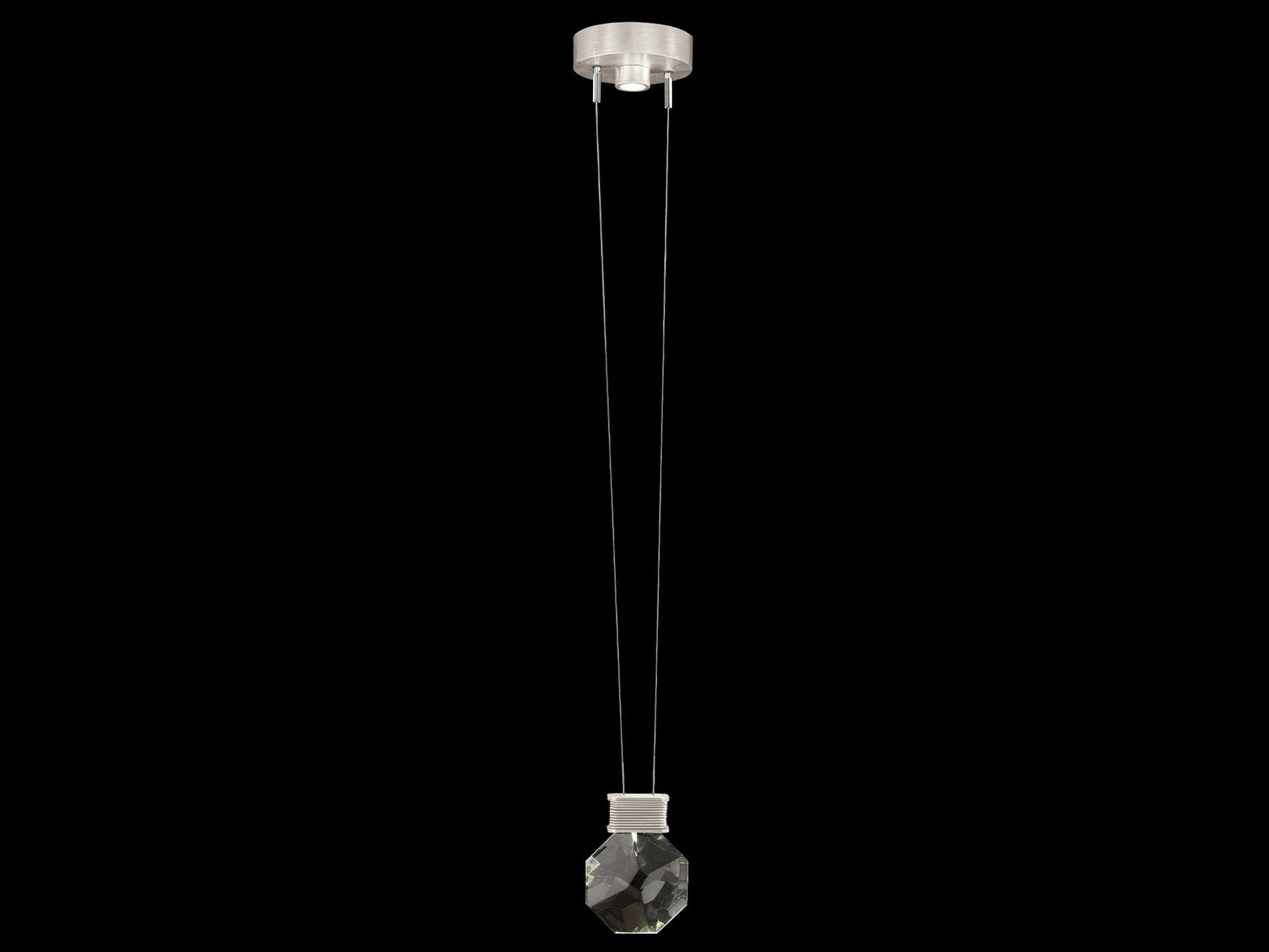 Fine Art Handcrafted Lighting Aria 1-Light Silver Geometric Mini Pendant