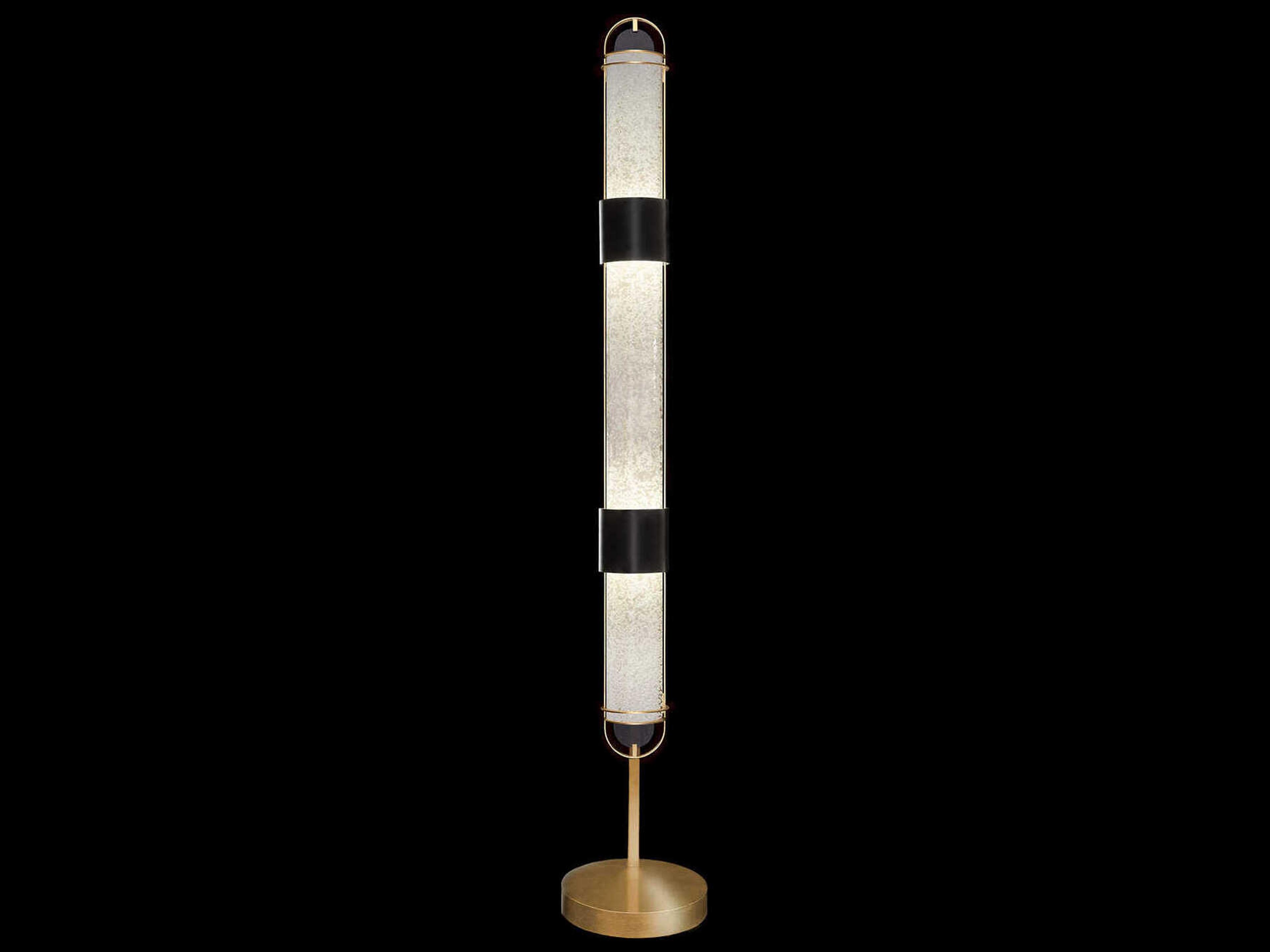Fine Art Handcrafted Lighting Bond Black Gold Floor Lamp