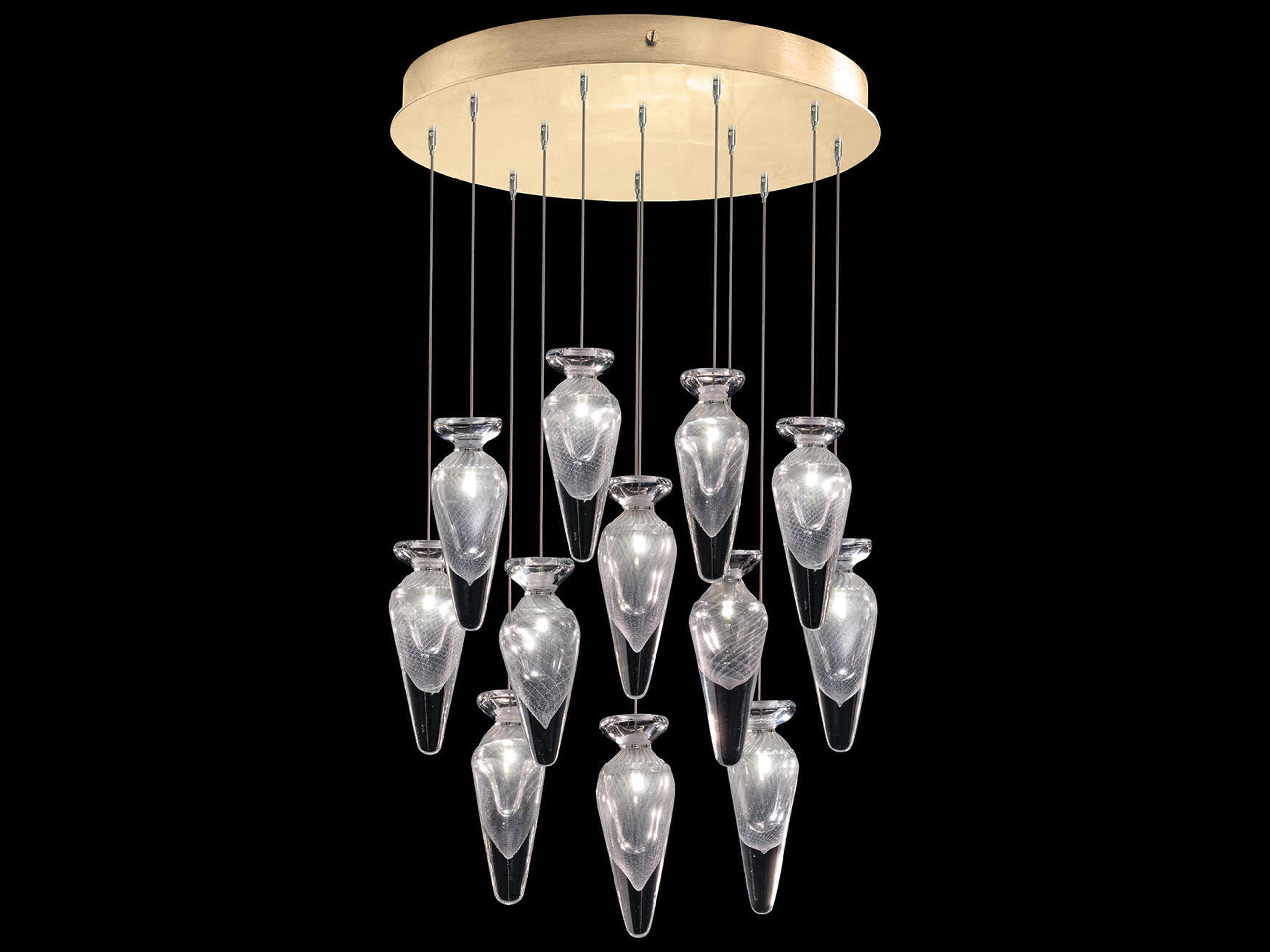 Fine Art Handcrafted Lighting Essence 12-Light Gold Pendant