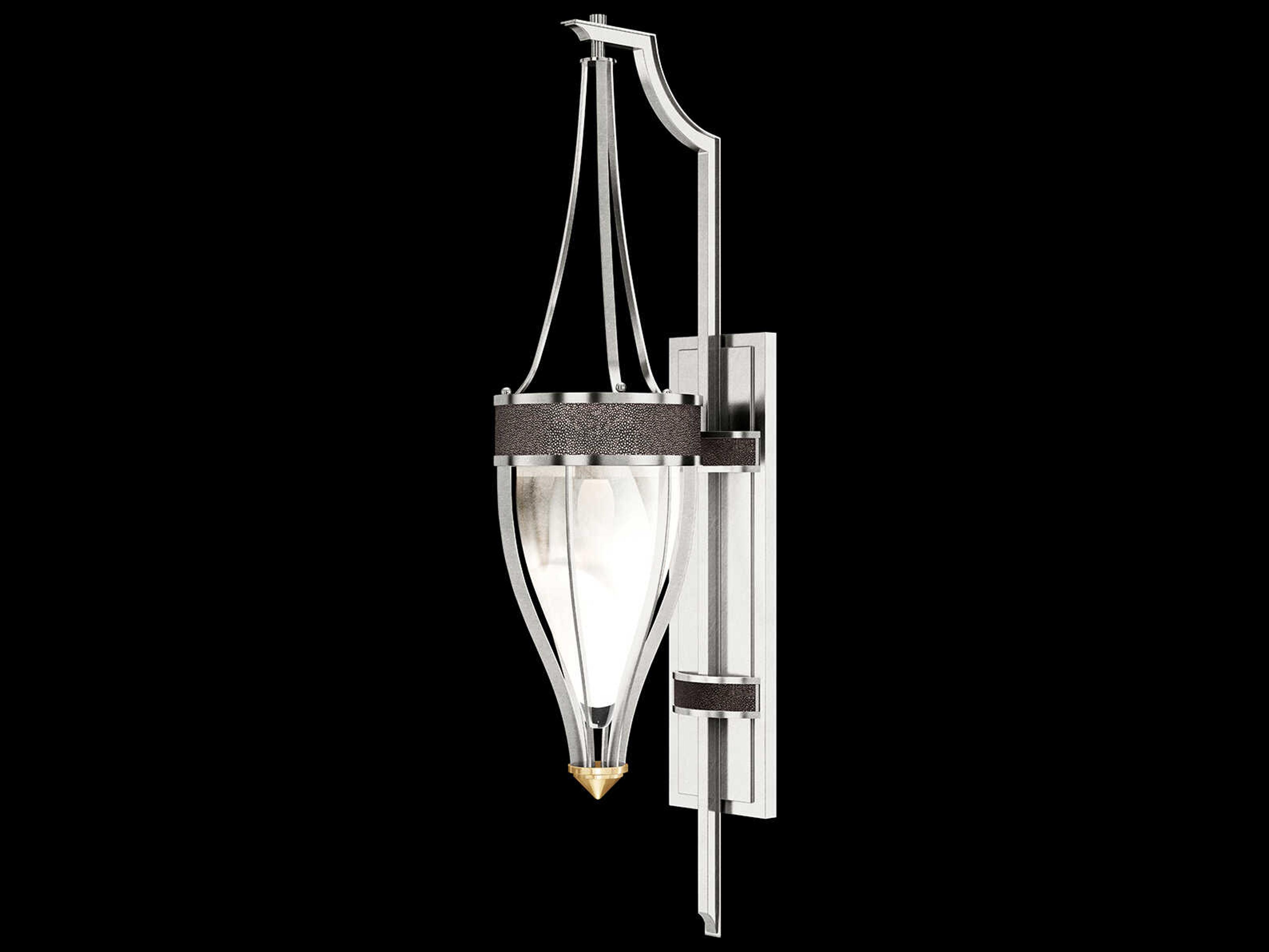 Fine Art Handcrafted Lighting Mirage 1-Light Silver Leaf Traditional Wall Sconce